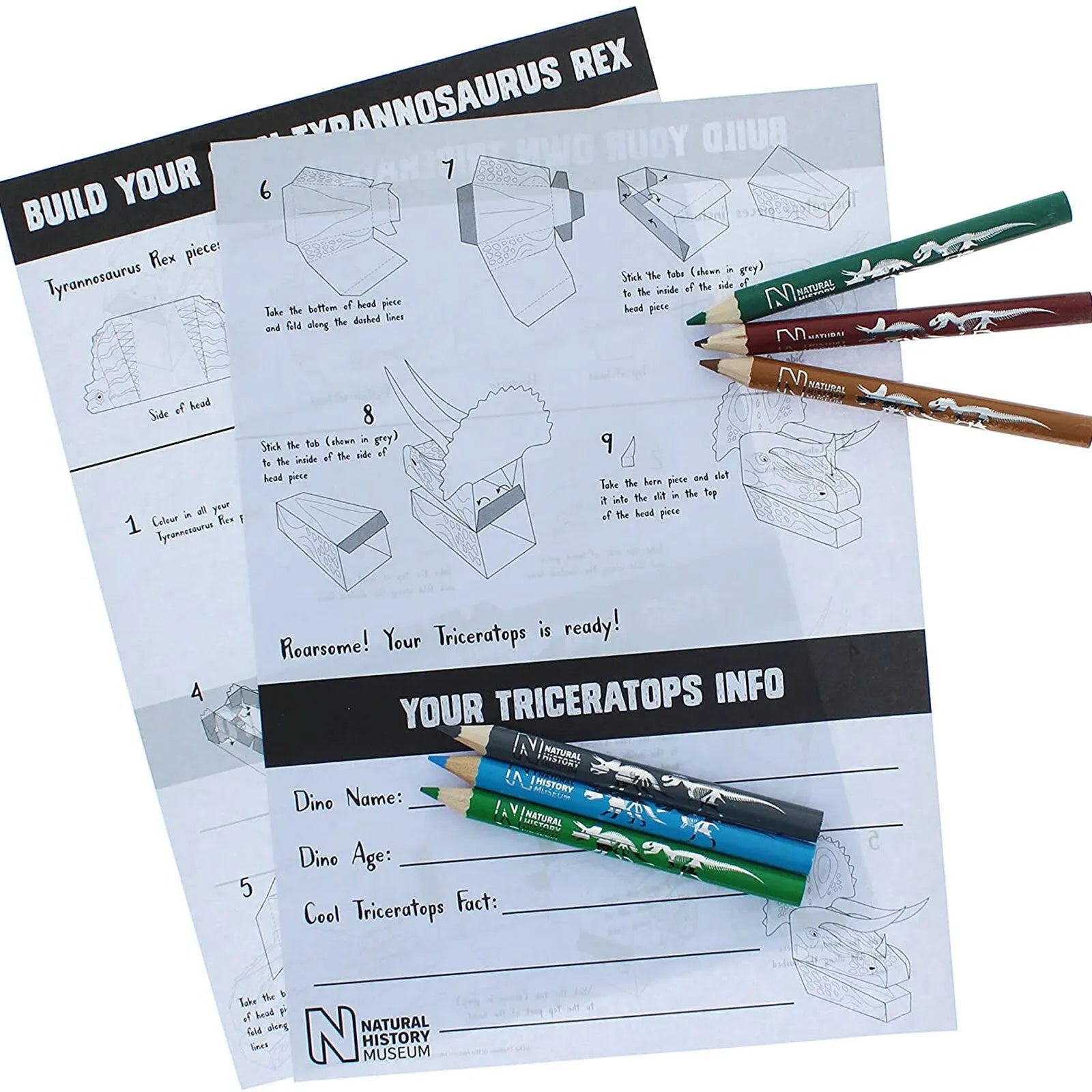National History Museum Make & Colour Your Own Dinosaur - ebebek - Black Friday