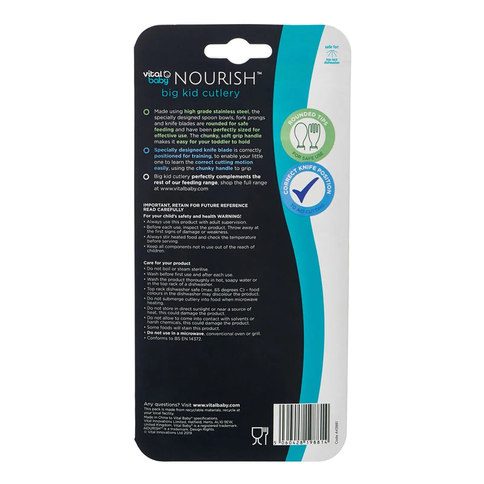 Vital Baby Nourish Big Kid Cutlery 12+ months Pack of 3 - Pop - ebebek - Black Friday