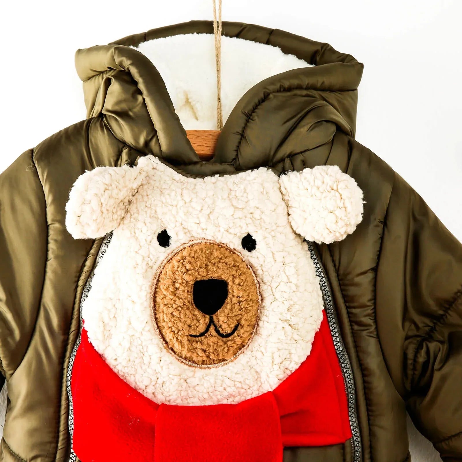 Midimod Baby Boy Snowsuit with Double Zip - Khaki - ebebek - Black Friday