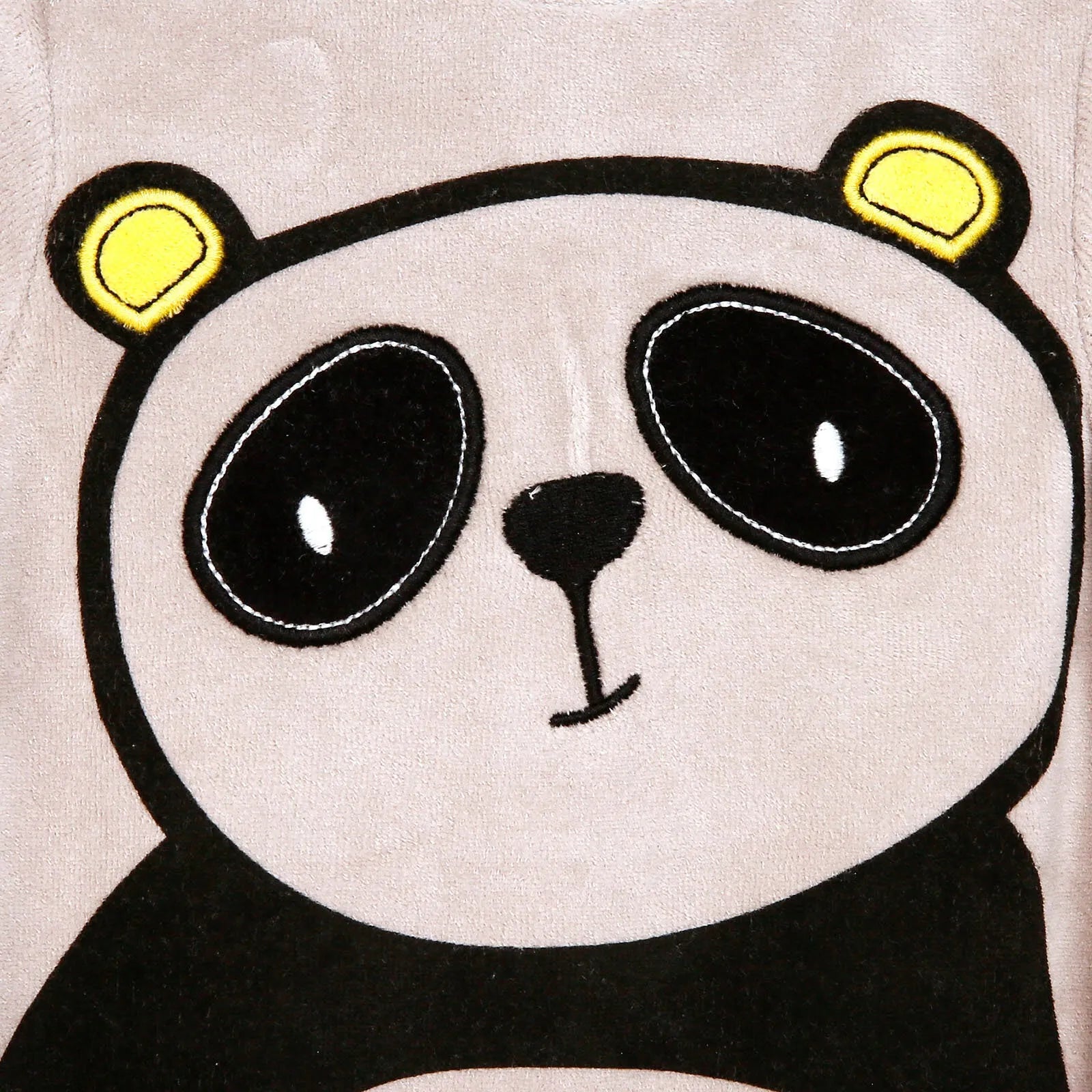 Cassiope Newborn Panda Velvet Jumpsuit - Grey - ebebek - Black Friday