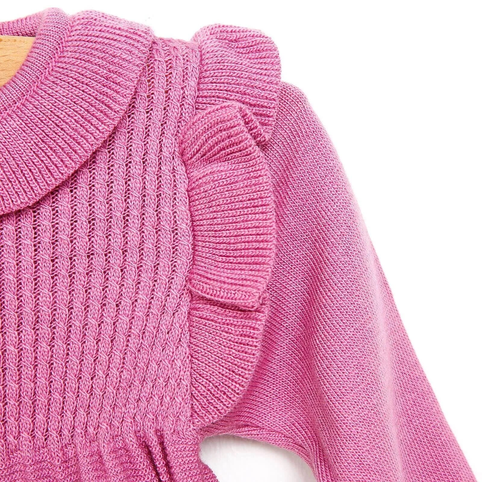 HelloBaby Newborn Frilled Knit Short Overall - Lilac - ebebek - Black Friday