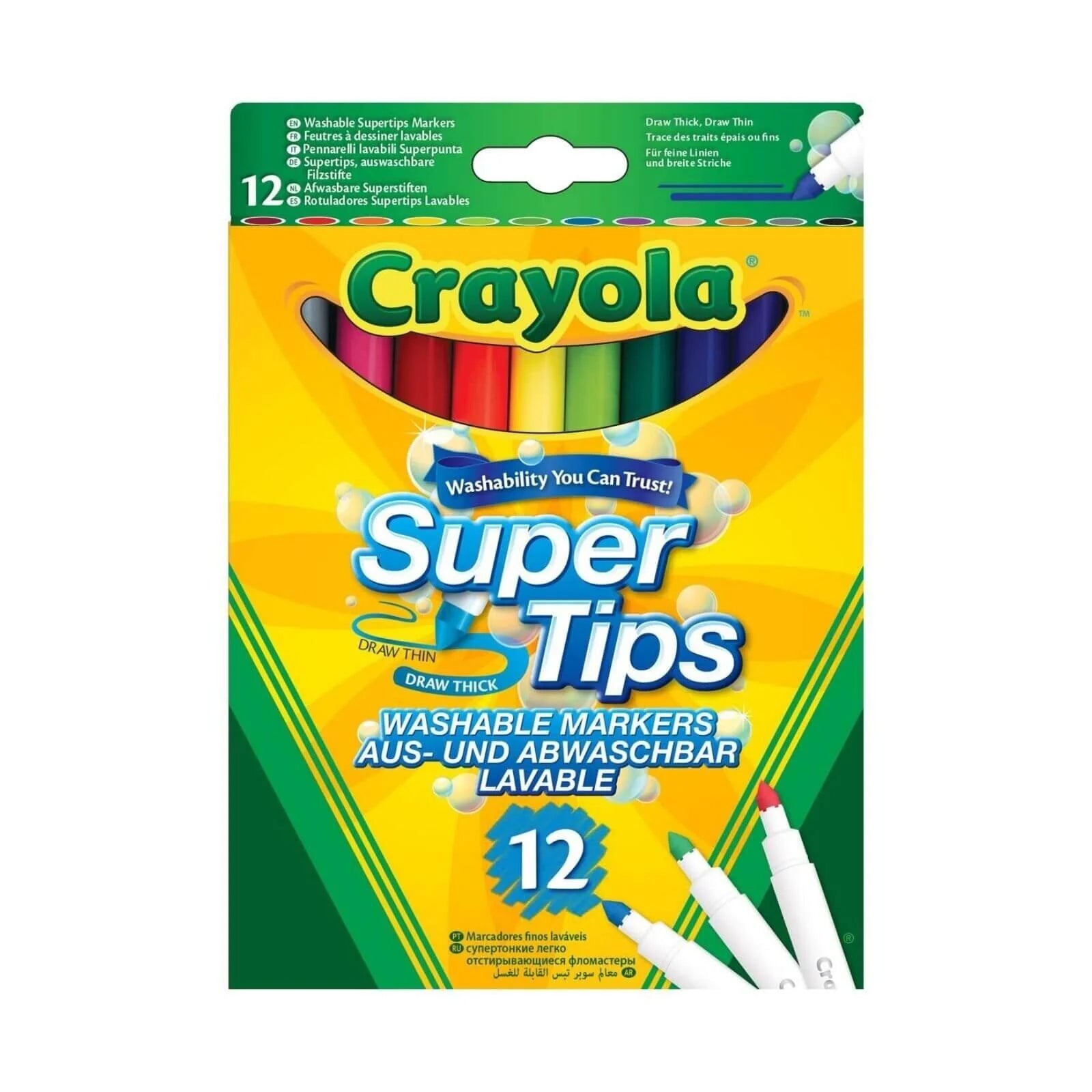 Crayola 12 Bright Supertips - ebebek - Black Friday