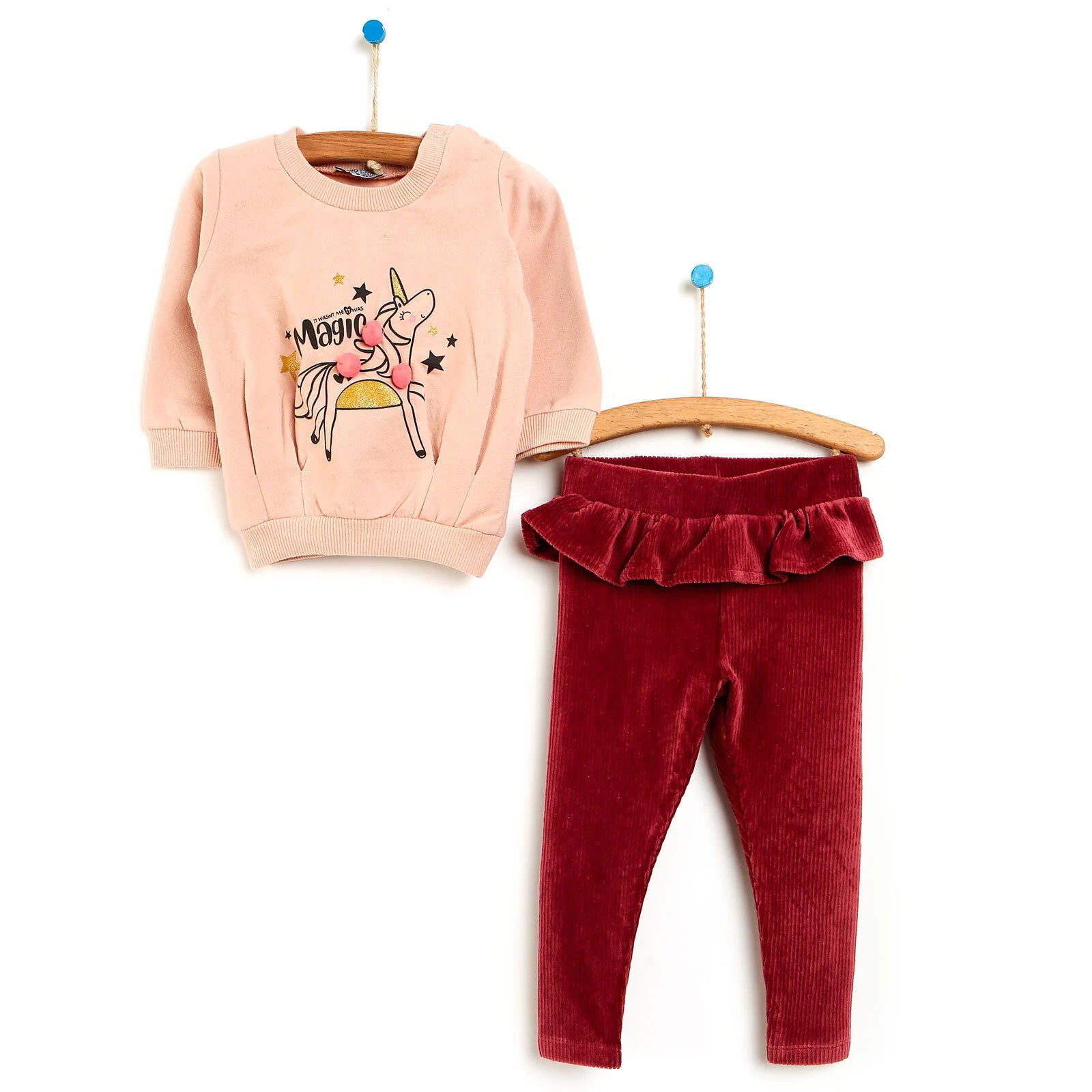HelloBaby Sweatshirt - Leggings - Maroon - ebebek - Black Friday