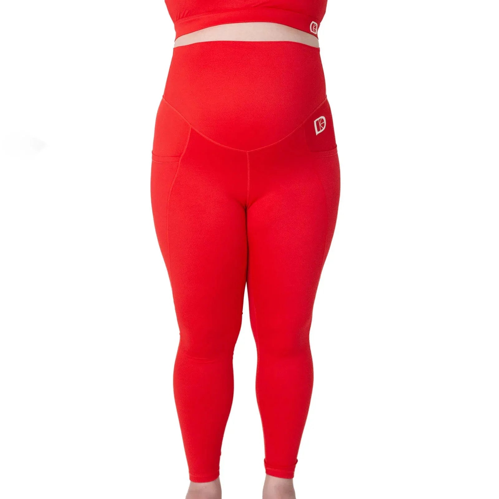 Latched Maternity and Postnatal Active Support Leggings - Red - ebebek - Black Friday