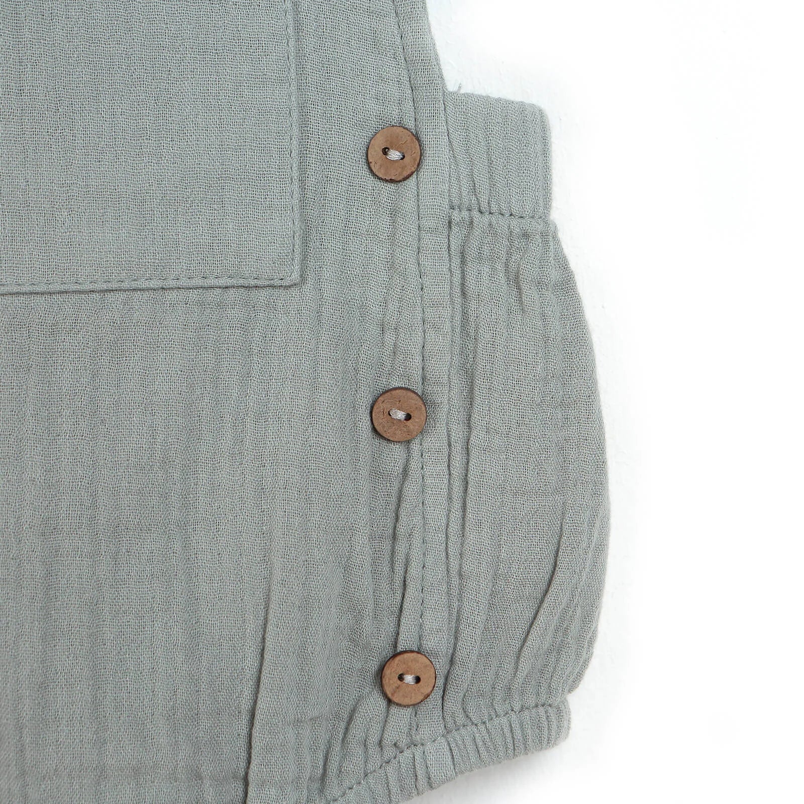 HelloBaby Newborn Muslin Romper - Light Green - ebebek - Black Friday