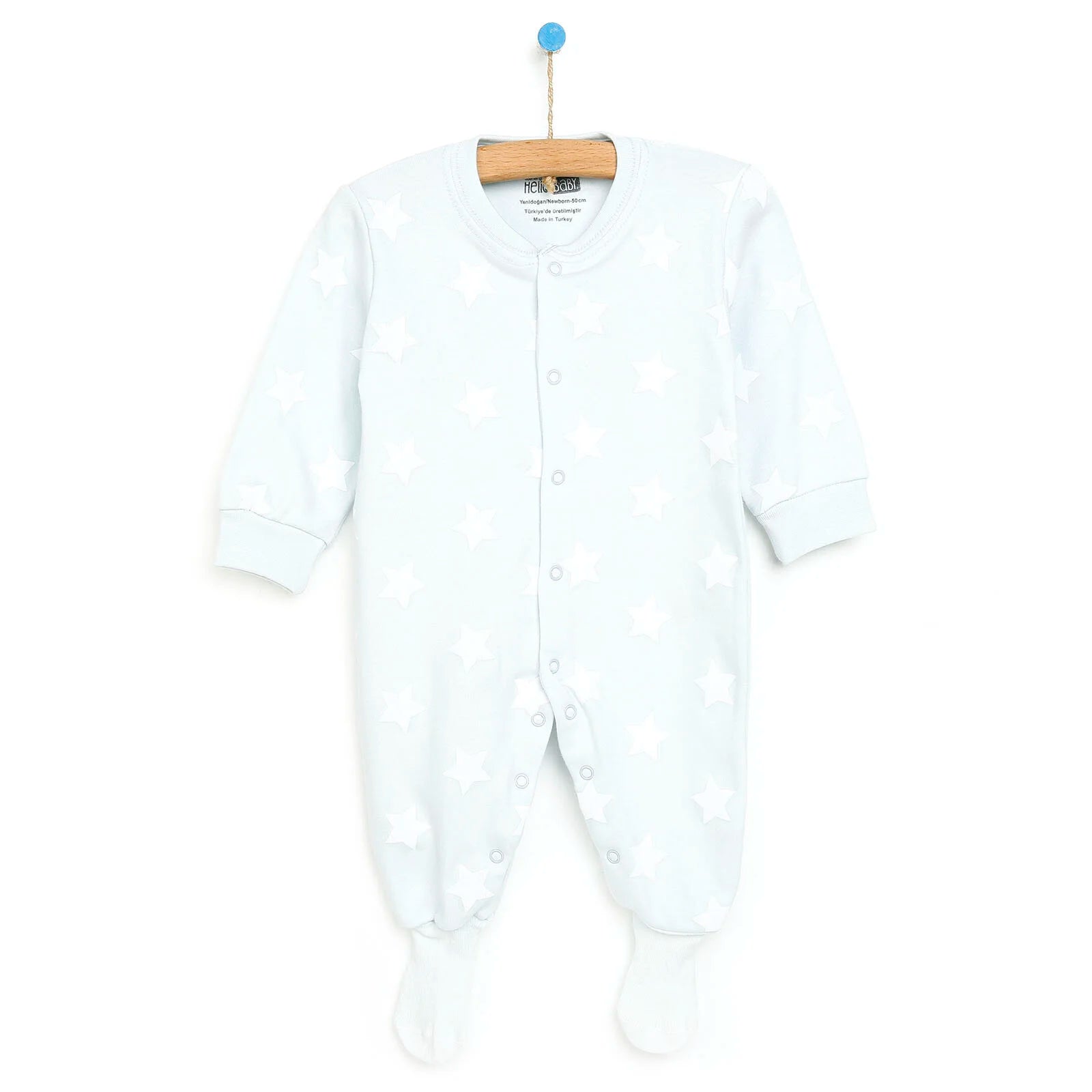HelloBaby Newborn Baby Boy Footed Jumpsuit - Blue - ebebek - Black Friday