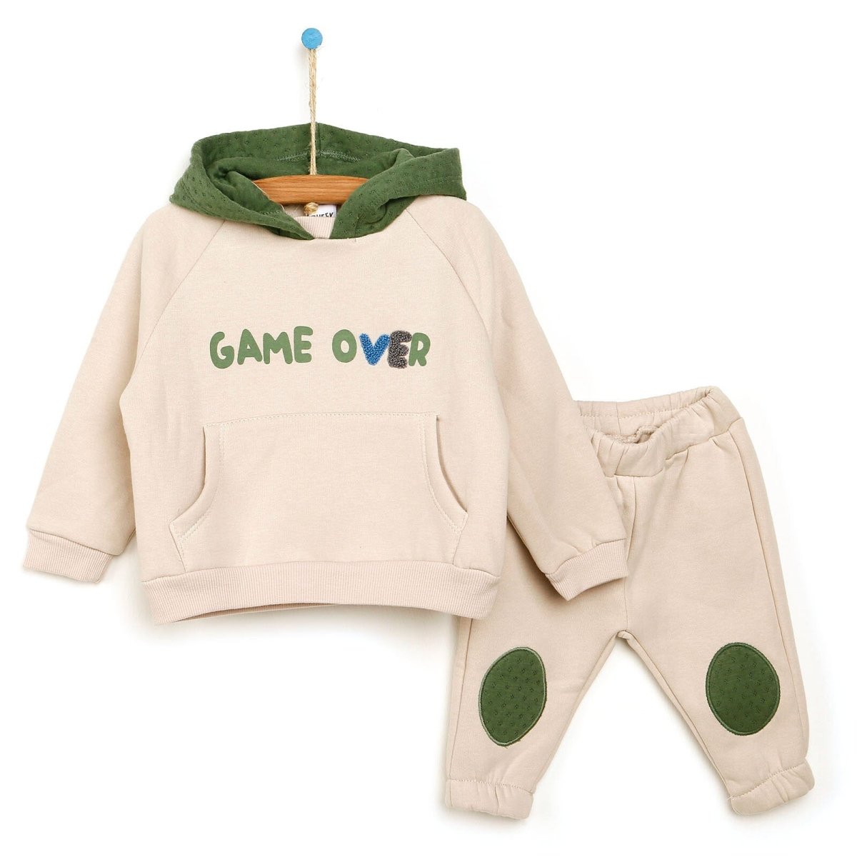 Tuffy Game Quilted Hoodie - Pocket Sweatshirt - Beige - ebebek - Black Friday