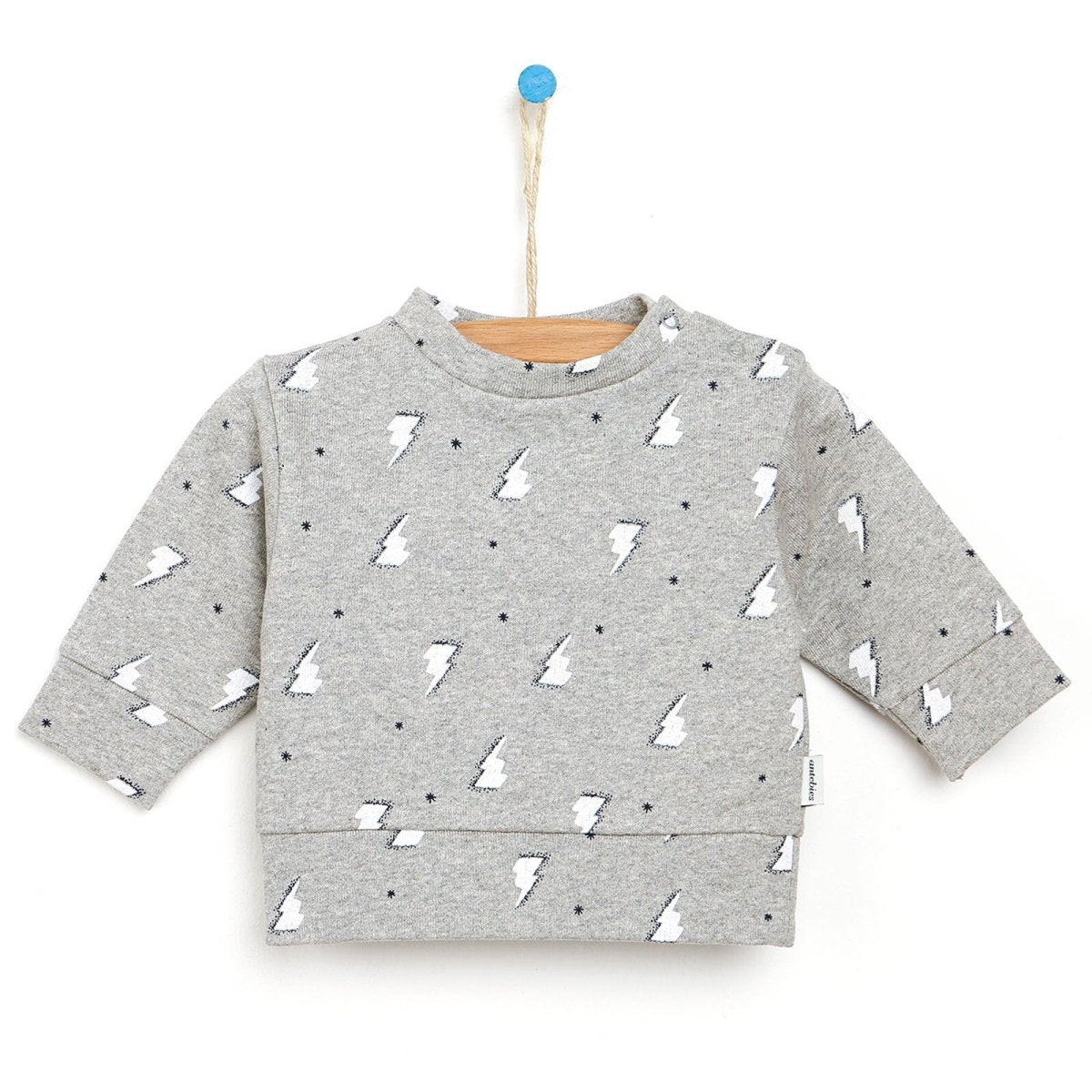 Antebies Newborn Sky Organic Sweatshirt - Grey - ebebek - Black Friday
