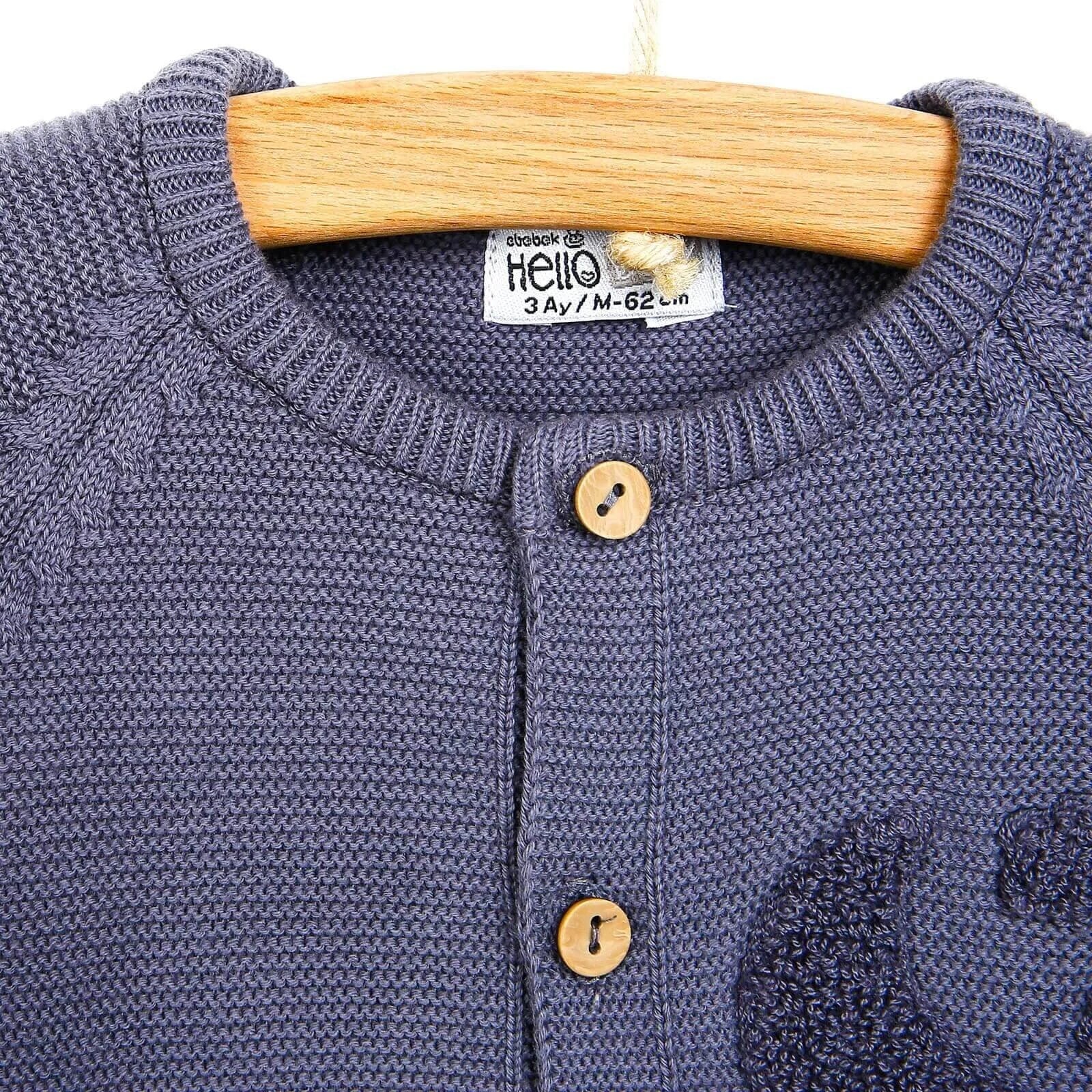 HelloBaby Newborn Knit Jumpsuit - Hat Starter Set - Dark Blue - ebebek - Black Friday