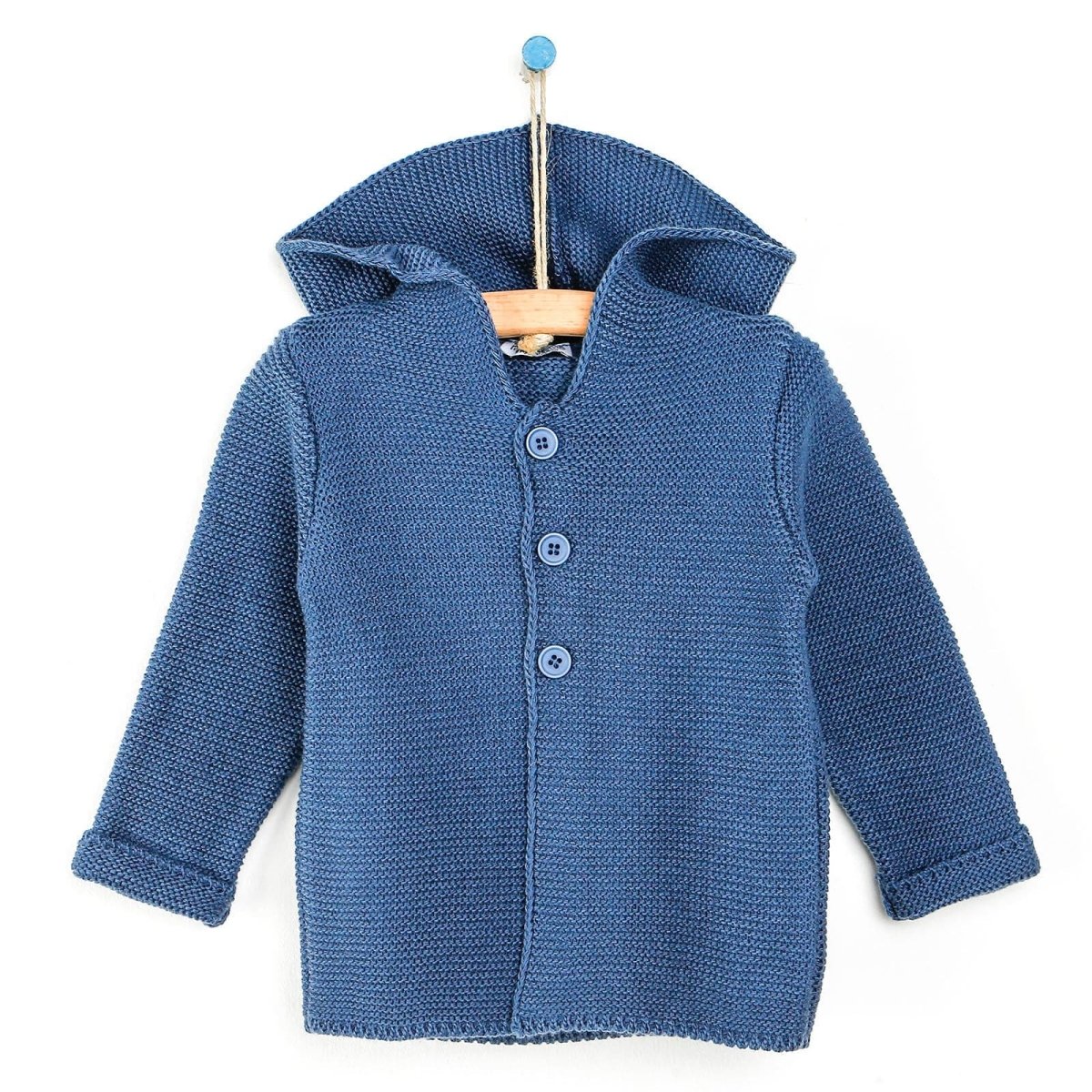 HelloBaby Basic Baby Boy Knit Cardigan - Indigo - ebebek - Black Friday