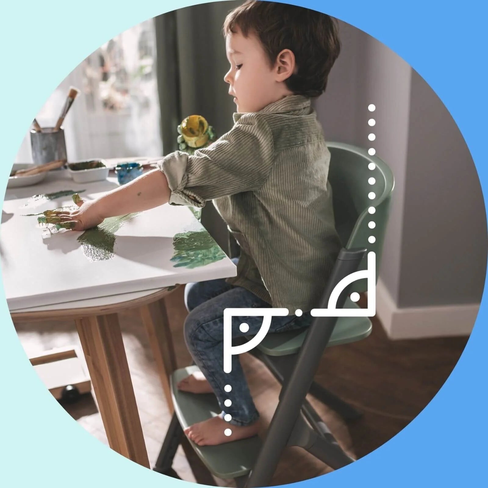 Kinderkraft Livy Highchair with Tray - Olive Green - ebebek - Black Friday