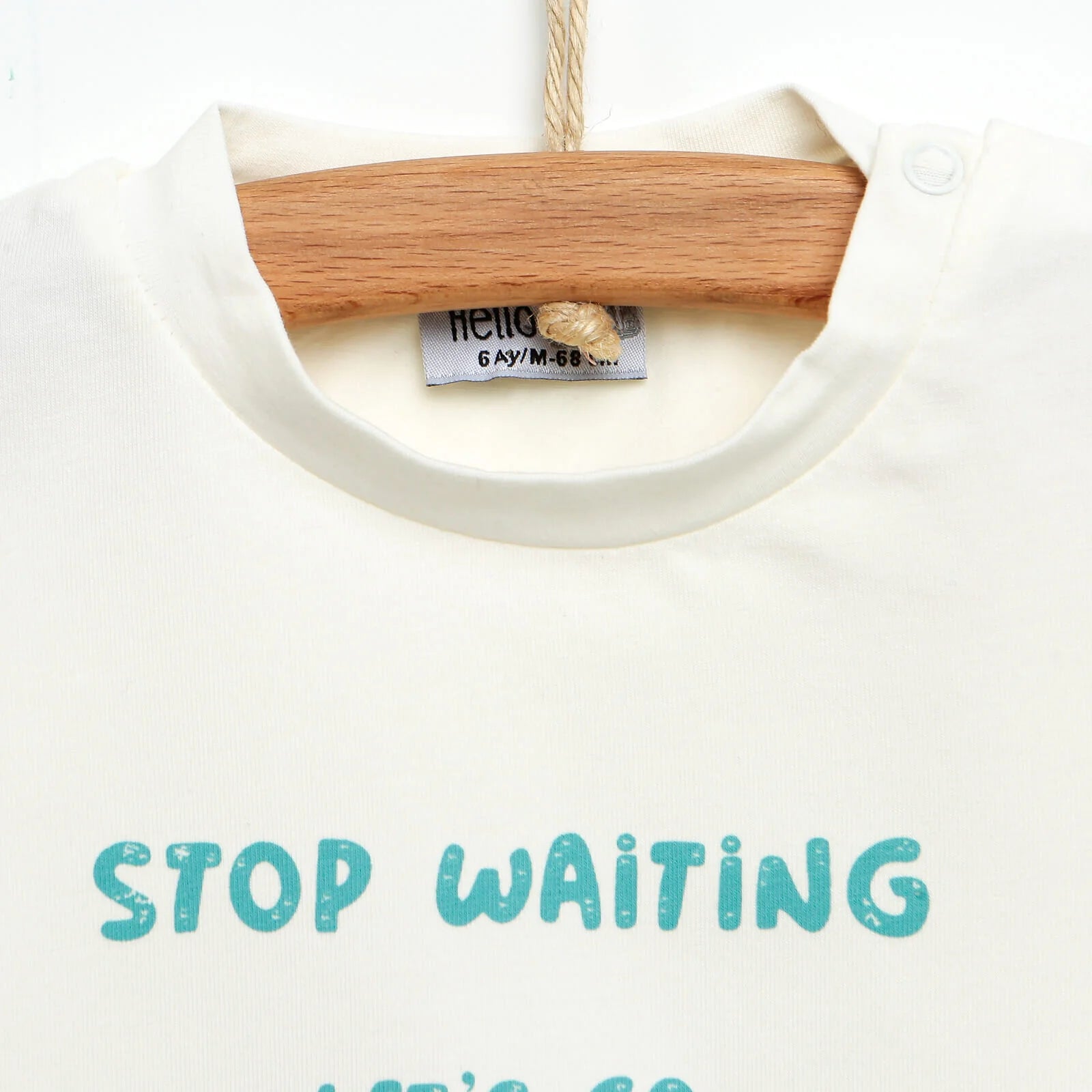 HelloBaby Basic Printed Long Sleeve T-shirt - Ecru - ebebek - Black Friday