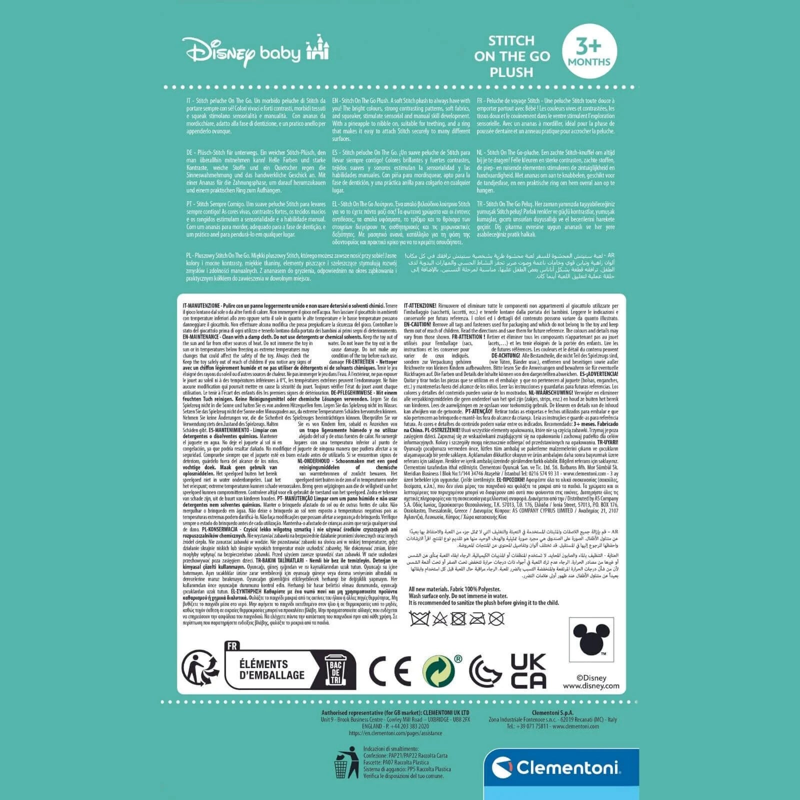 Disney Baby - Stitch Soft Rattle Travel Plush - ebebek - Black Friday