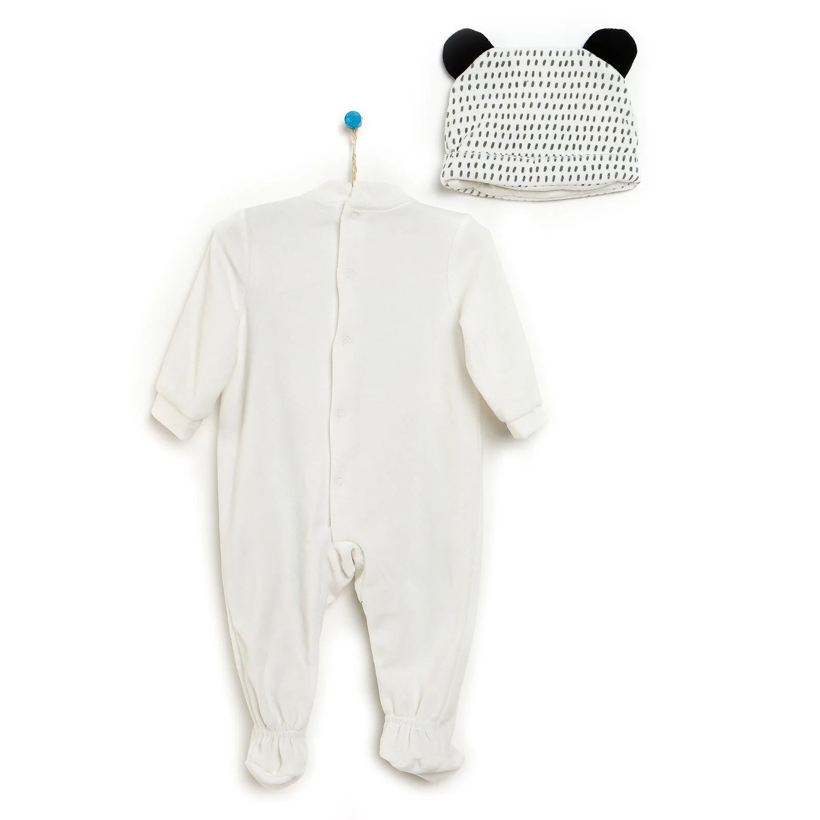 Cassiope Newborn Panda Velvet Jumpsuit - ebebek - Black Friday