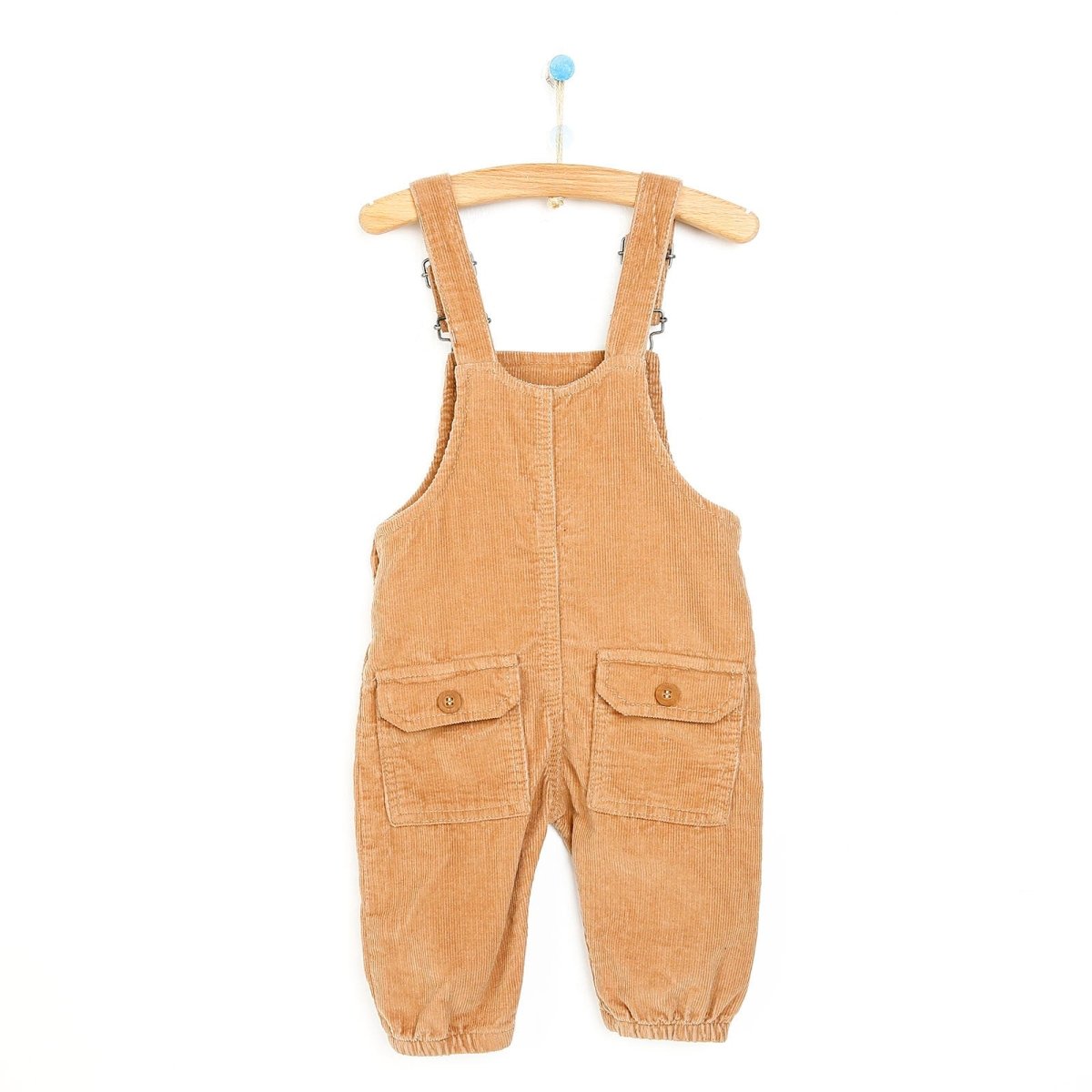 HelloBaby Basic Baby Boy Velvet Overalls - Brown - ebebek - Black Friday