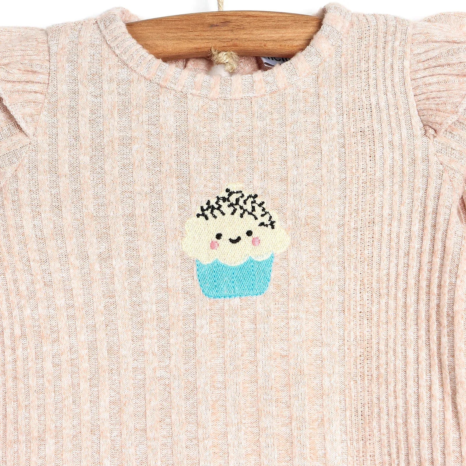 HelloBaby Basic Shoulder Ruffle Blouse - Beige - ebebek - Black Friday