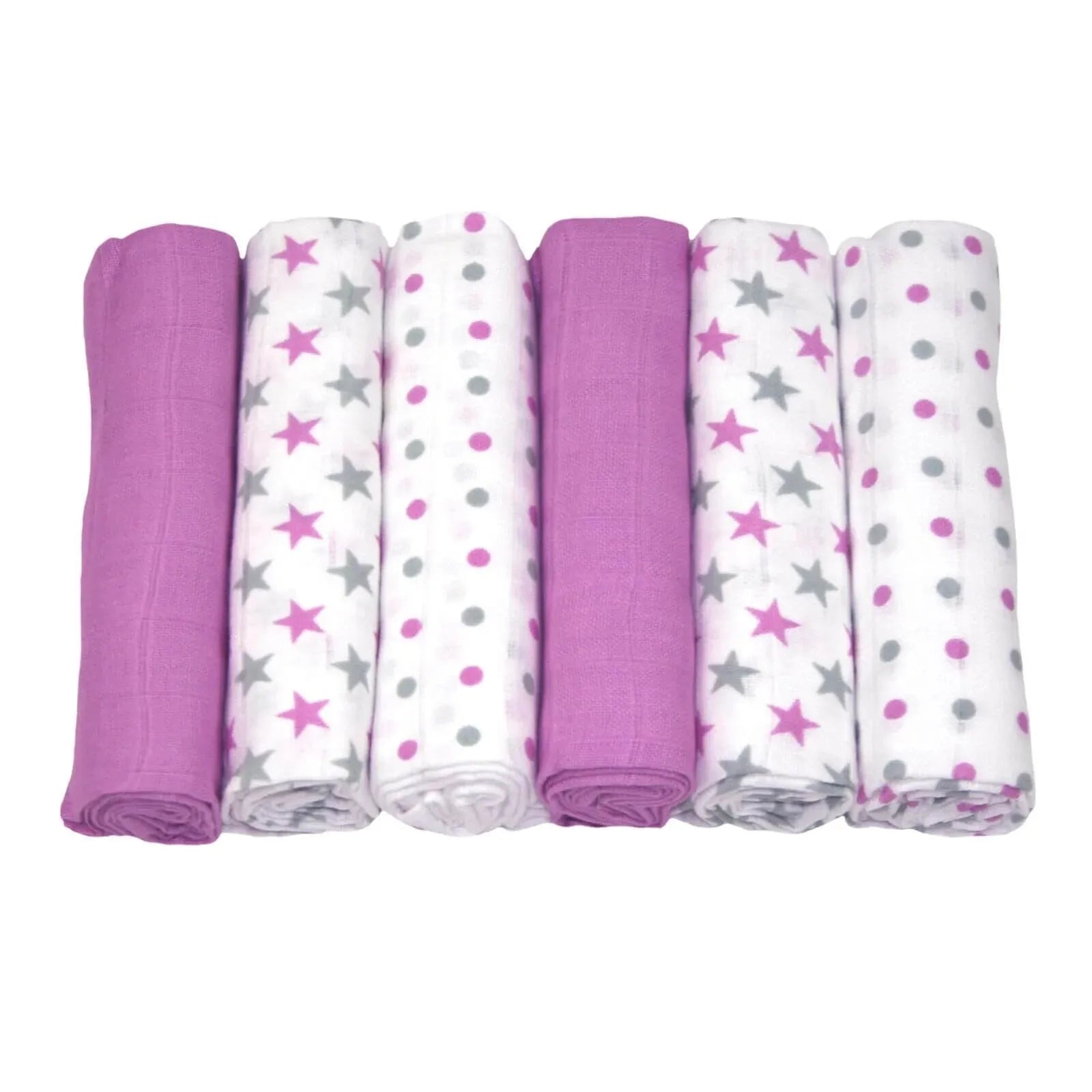 MuslinZ Muslin Squares 70x70cm 6 pcs - Violet - ebebek - Black Friday