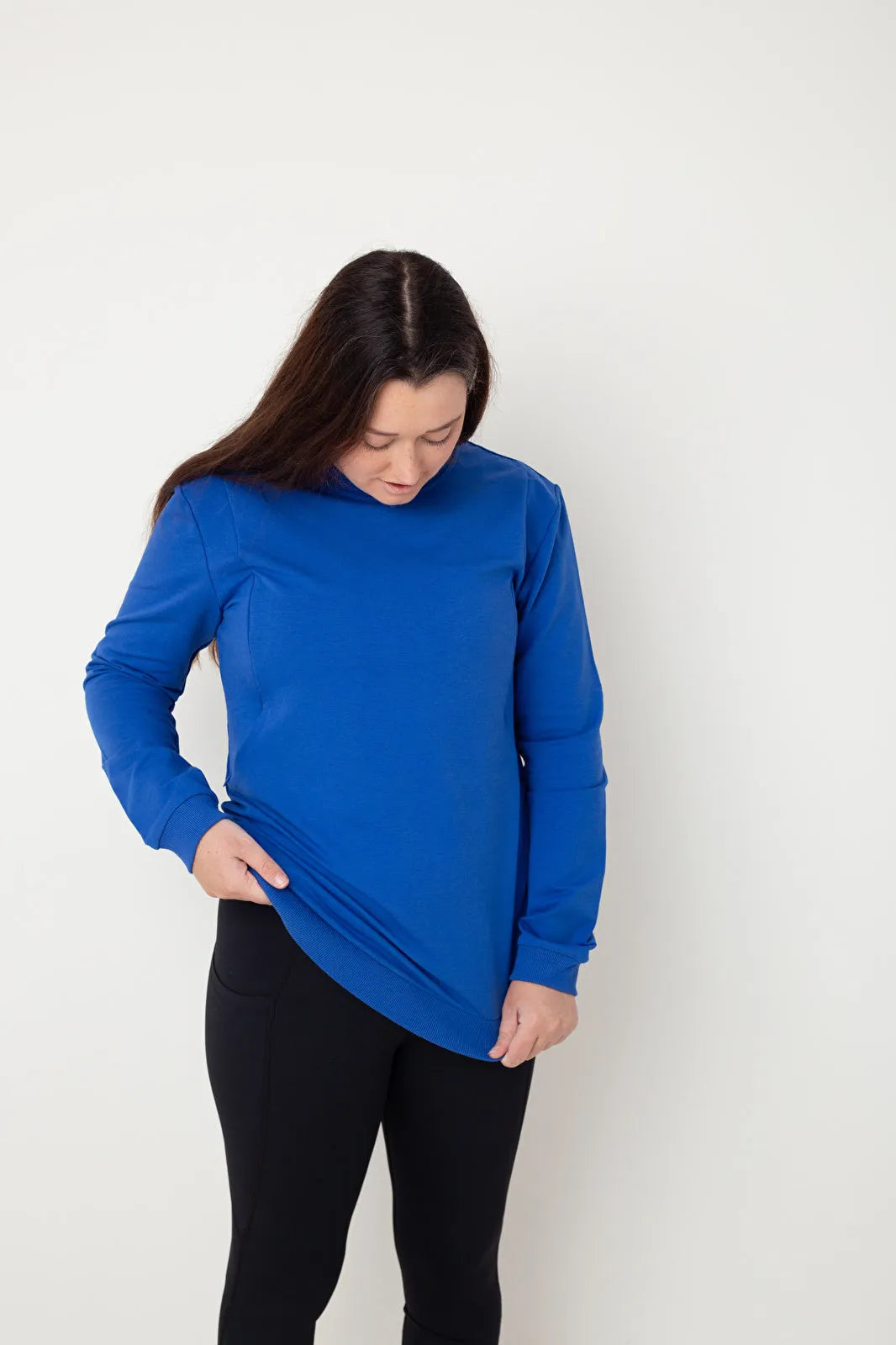 Latched Nursing Crew Sweatshirt - Blue - ebebek - Black Friday