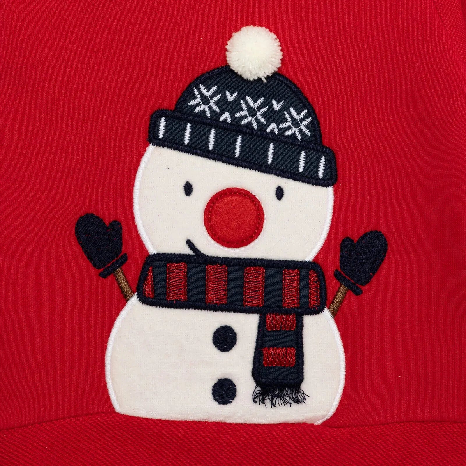 HelloBaby Snowman Sweatshirt - Footed Bottom - Red - ebebek - Black Friday