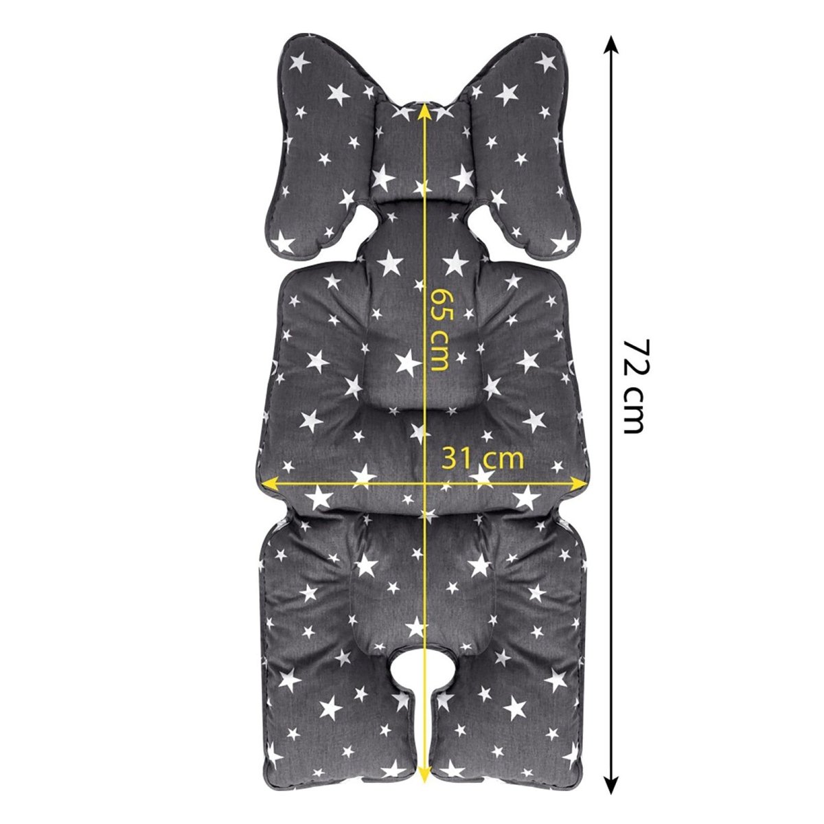 Sevi Bebe Stroller and Car Seat Cushion Grey Star - ebebek - Black Friday