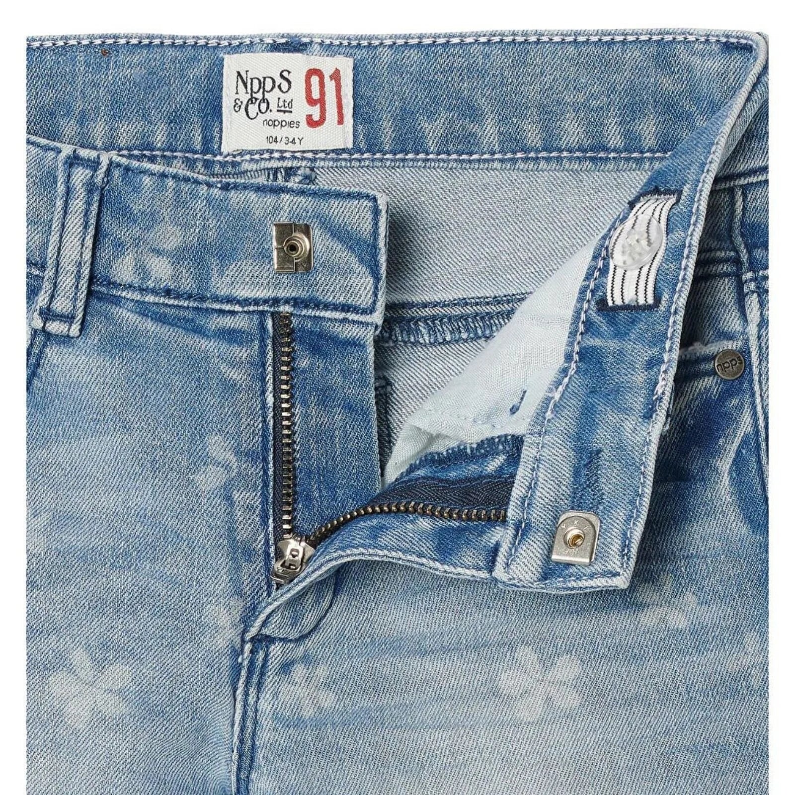 Noppies Girls Denim Pants Skinny Fit Allover Print Kenseth - Aged Blue - ebebek - Black Friday