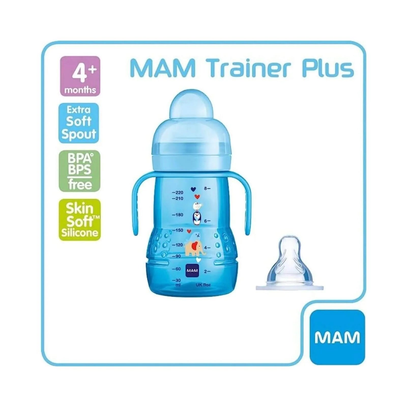 MAM Trainer Cup 2 - in - 1 220ml - Blue - ebebek - Black Friday