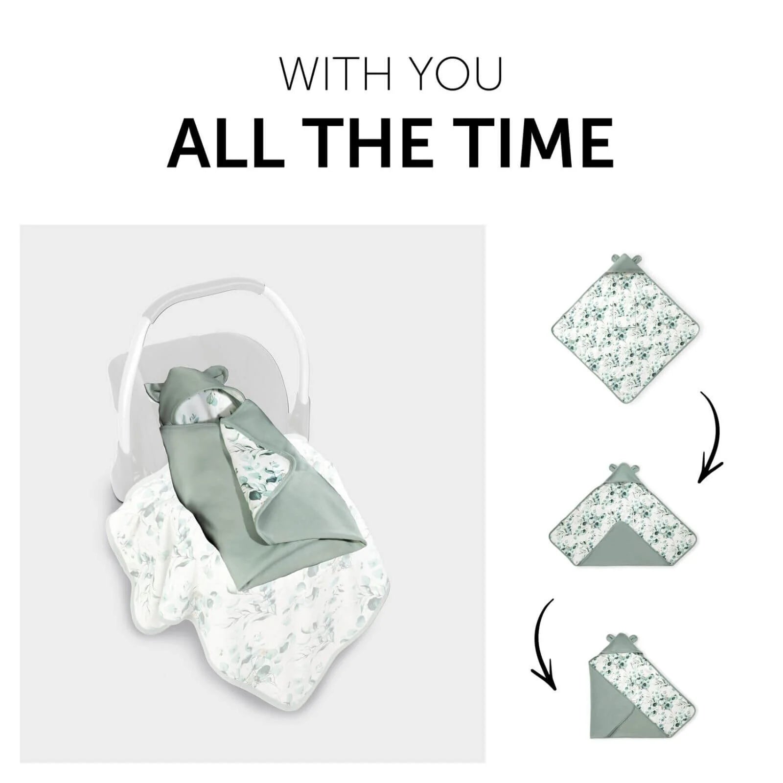 Hauck Snuggle N Dream Blanket - Leaves Mint - ebebek - Black Friday