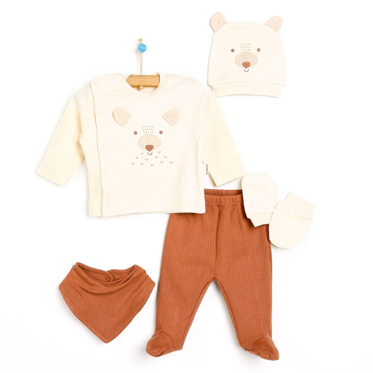 Bebbek Baby Boy 5 Pcs Newborn Gift Starter Set - Brown - ebebek - Black Friday