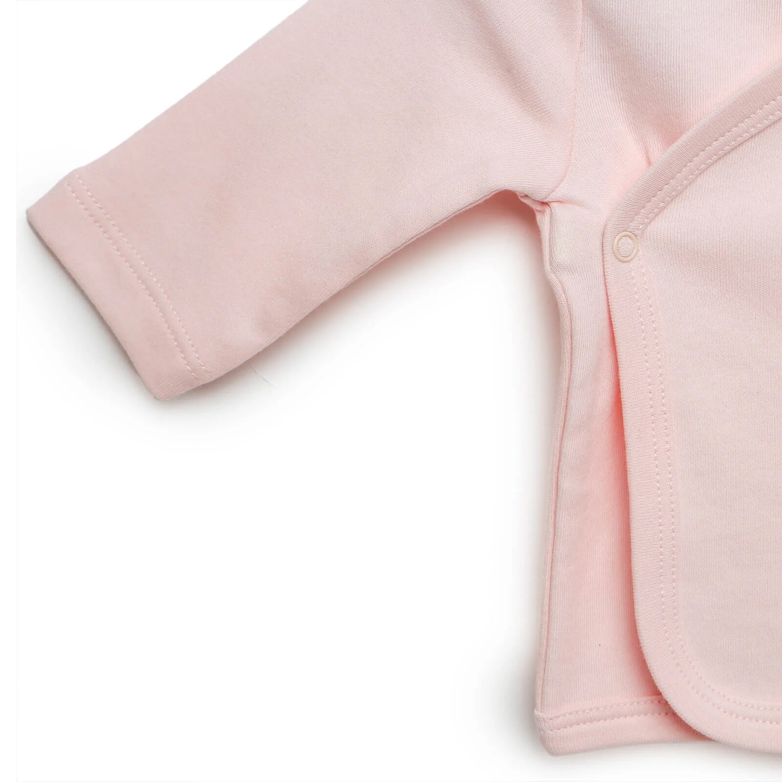 HelloBaby Newborn Organic Wrapover Top - Hat - Footed Pant - Pink - ebebek - Black Friday