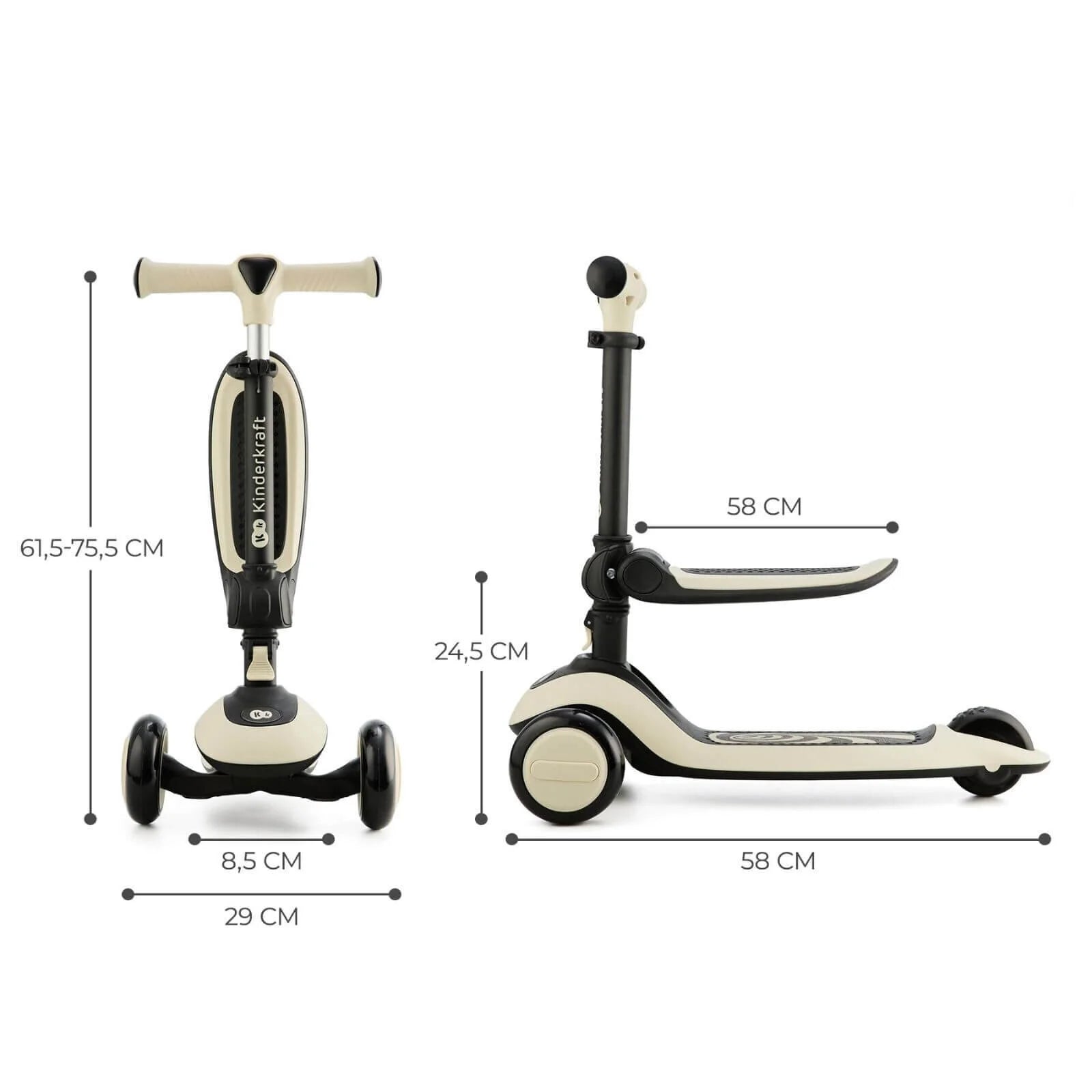 Kinderkraft Halley 2 - in - 1 Scooter - White - ebebek - Black Friday