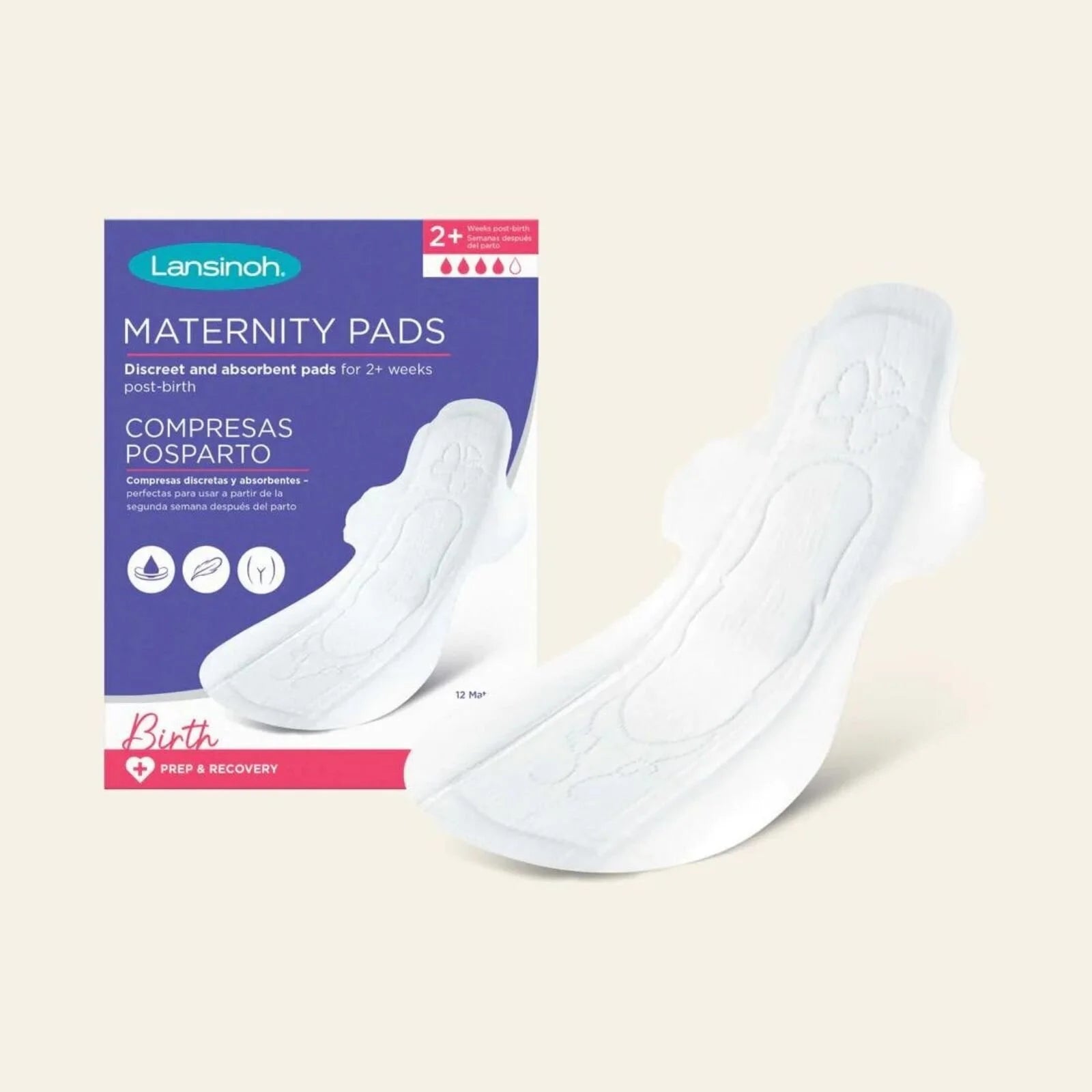 Lansinoh Discreet & Absorbent Maternity Pads for 2+ weeks Postpartum 12 pcs - ebebek - Black Friday