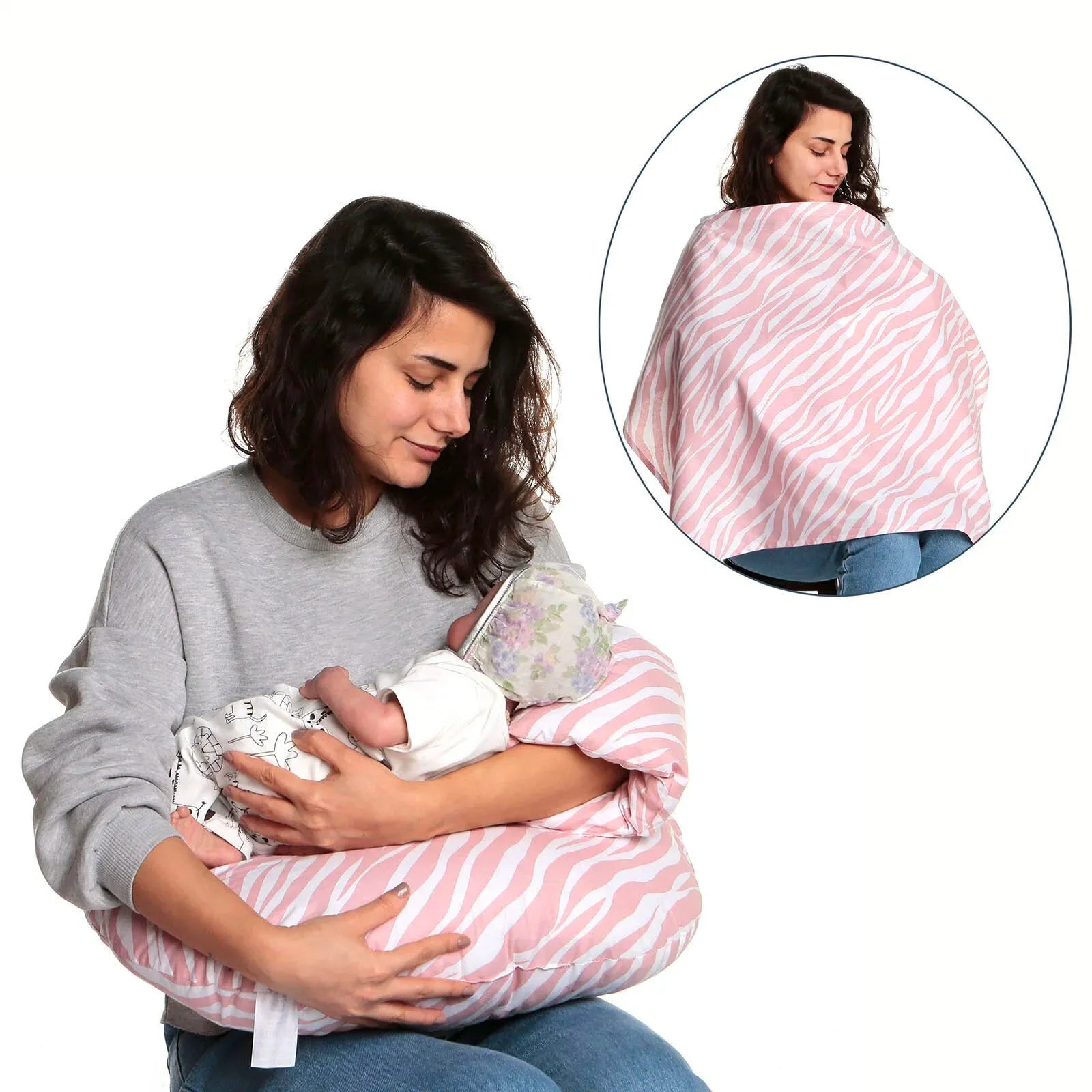baby mom Eco Breastfeeding & Infant Support Pillow & Nursing Cover Set - ebebek - Black Friday
