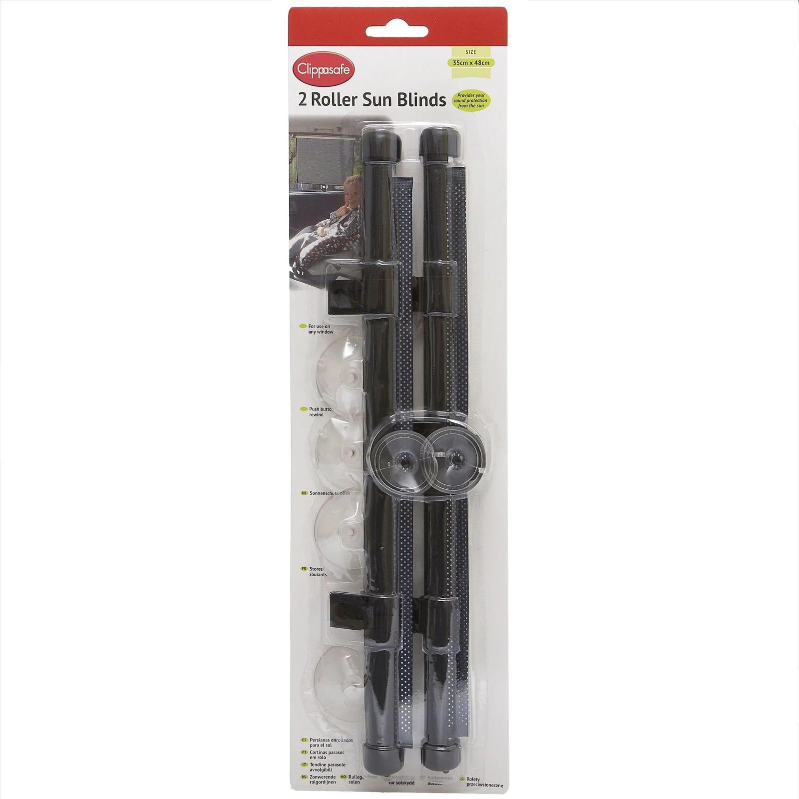 Clippasafe Twin Roller Blinds for the Car - ebebek - Black Friday