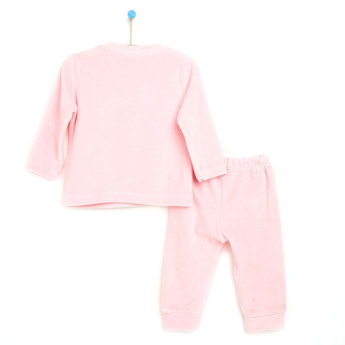 HelloBaby Basic Baby Girl Velvet Pyjamas - Light Pink - ebebek - Black Friday