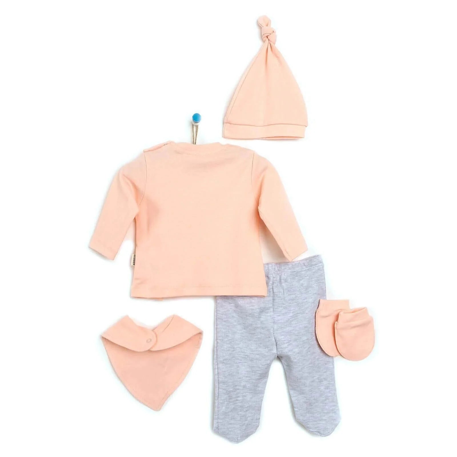 Bebbek Baby Girl 5 Pcs Newborn Gift Starter Set - Salmon - ebebek - Black Friday