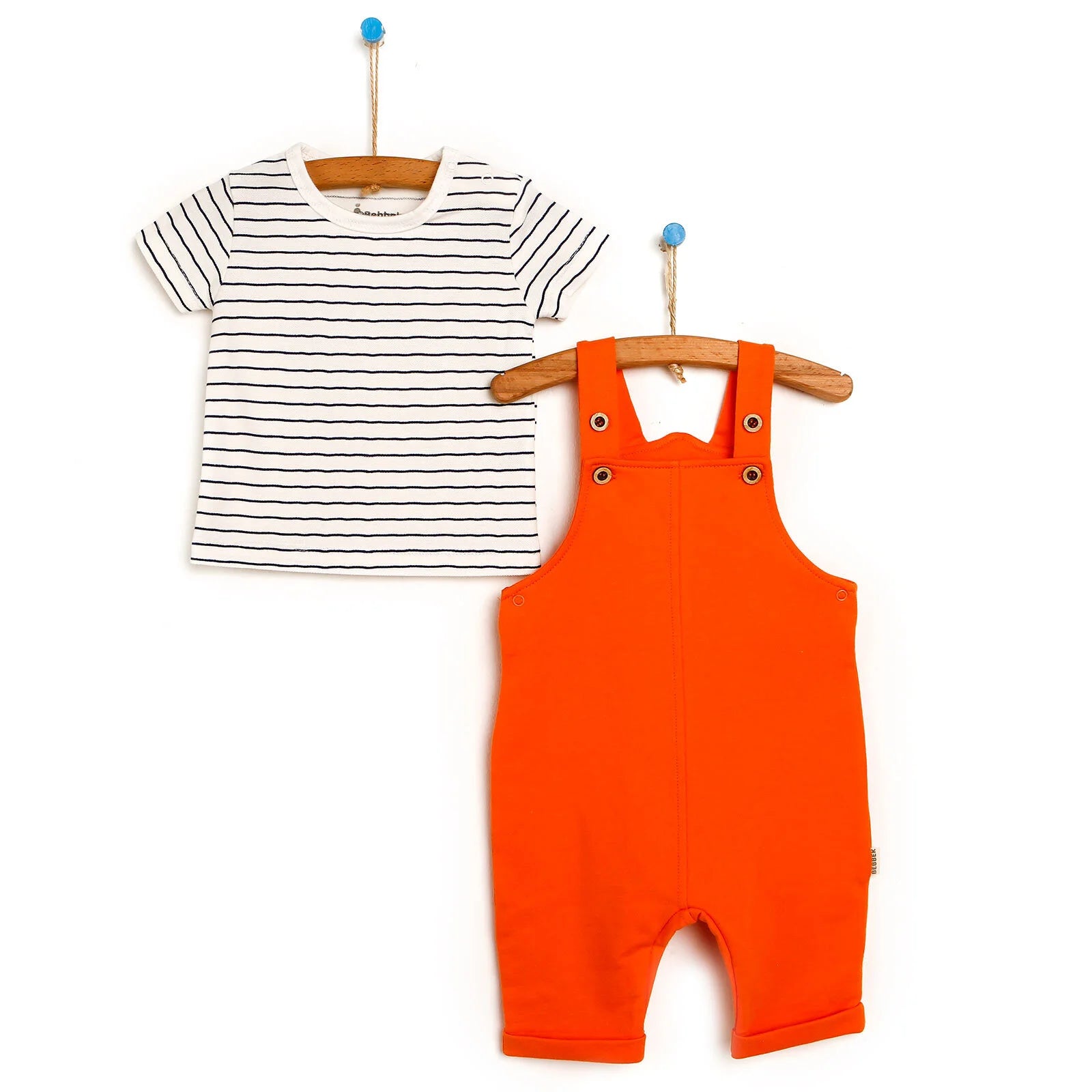 Bebbek Newborn Salling Theme Overalls - T-shirt Set - Orange - ebebek - Black Friday