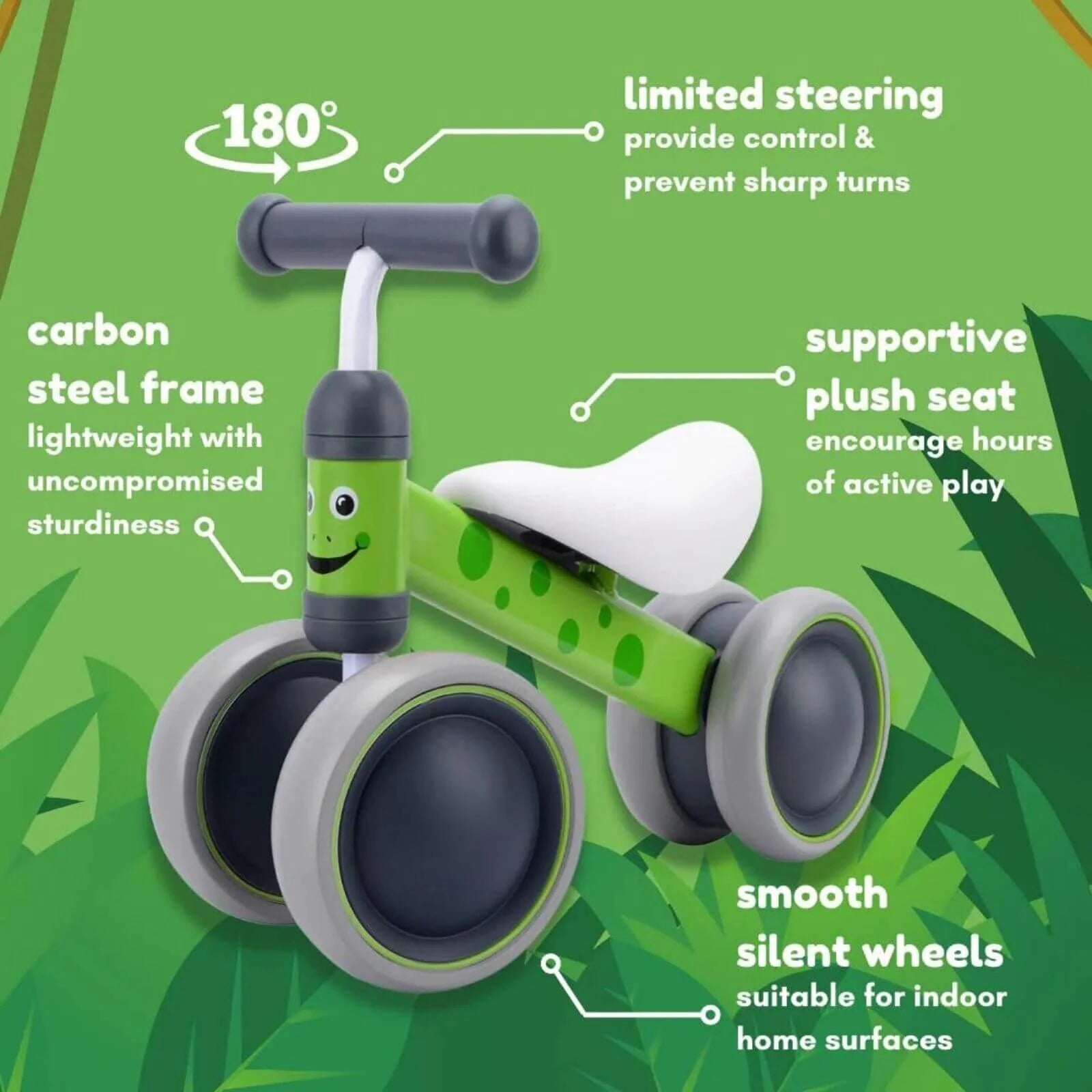 BOLDCUBE Baby Balance Bike - Green - ebebek - Black Friday