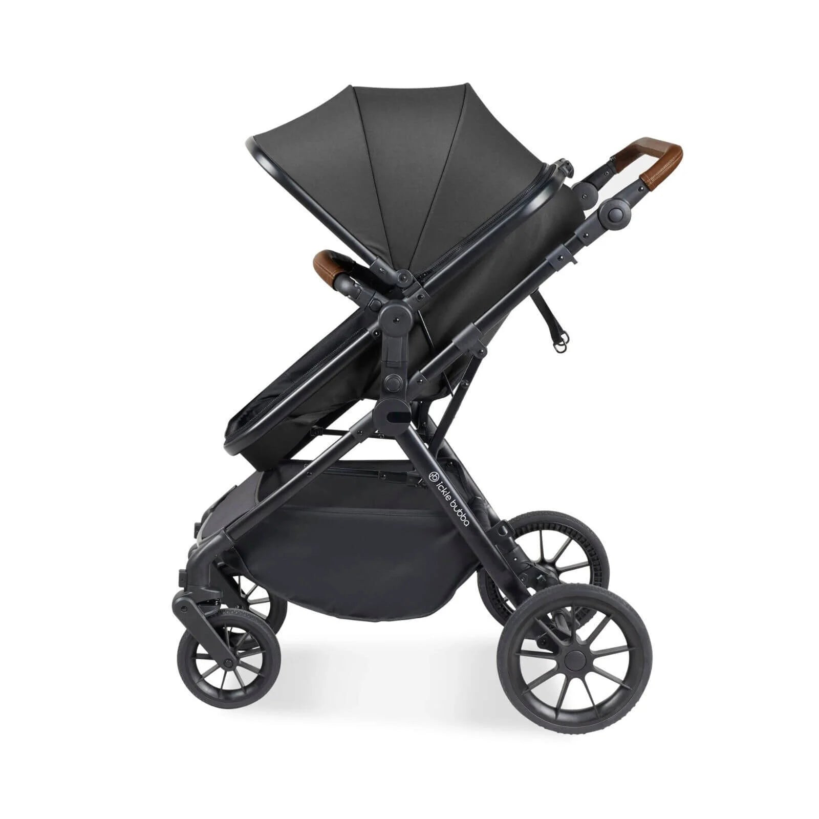 Ickle Bubba Cosmo 2 - in - 1 Pushchair & Carrycot - Black/Graphite Grey/Tan - ebebek - Black Friday