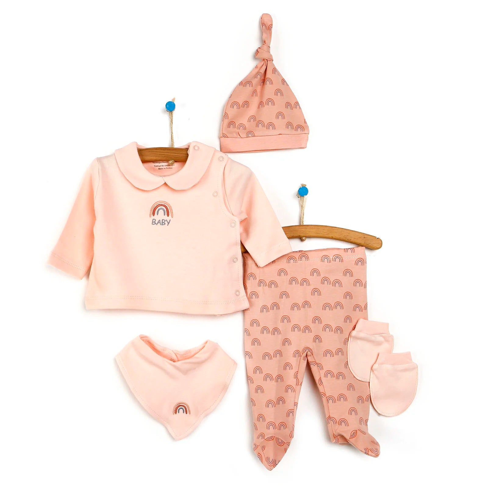 Bebbek Baby Girl 5 Pcs Newborn Gift Starter Set - Powder - ebebek - Black Friday