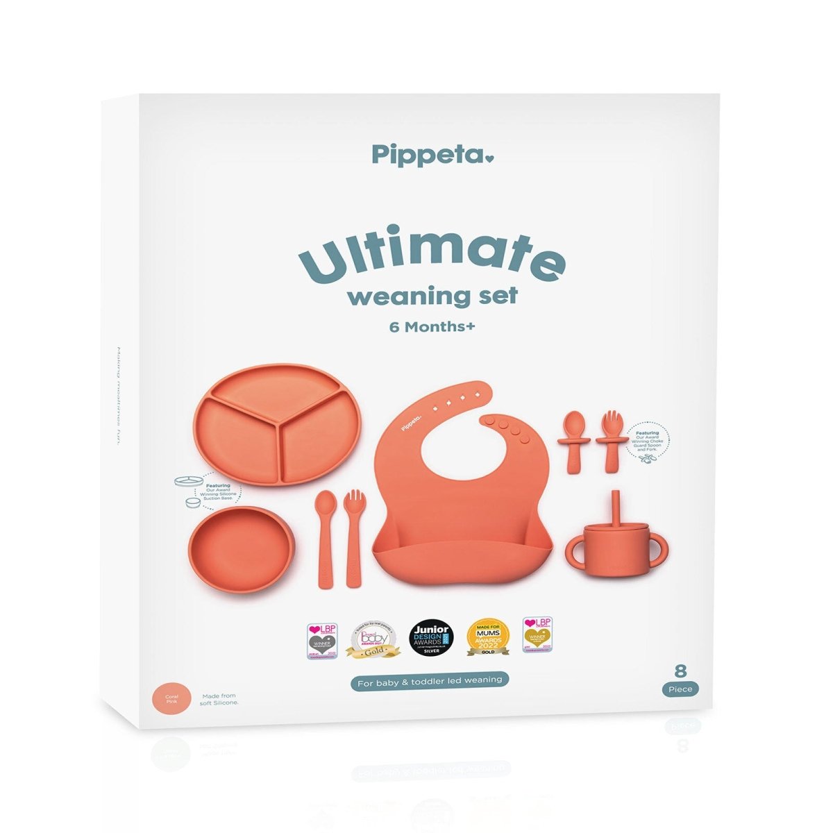 Pippeta Ultimate Weaning Set Pack of 6 - Coral Pink - ebebek - Black Friday