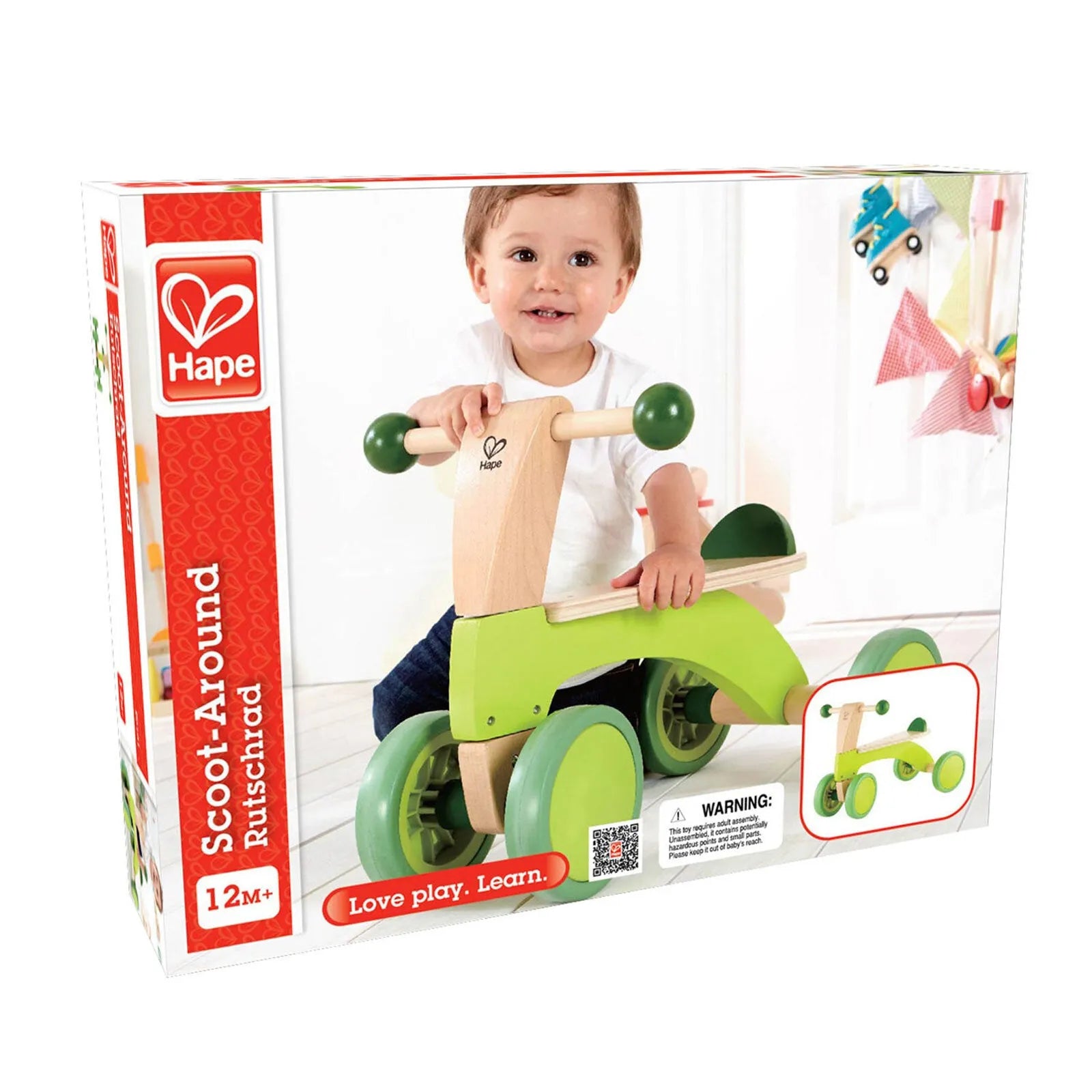 Hape Scoot - Around Kids Wooden Ride On - Green - ebebek - Black Friday