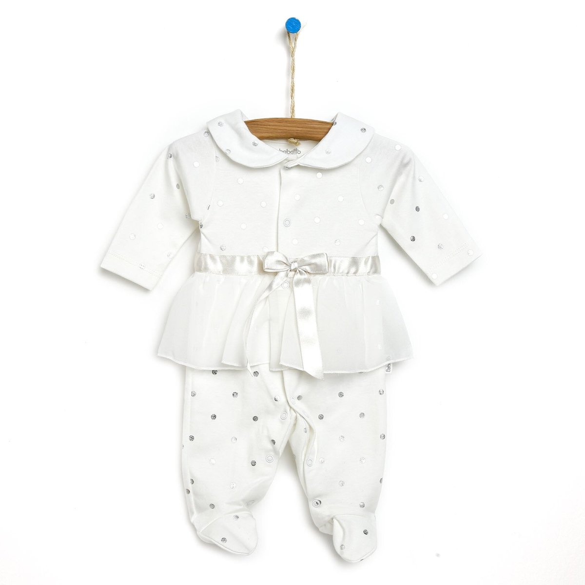 Bebetto Footed Jumpsuit - Ecru - ebebek - Black Friday