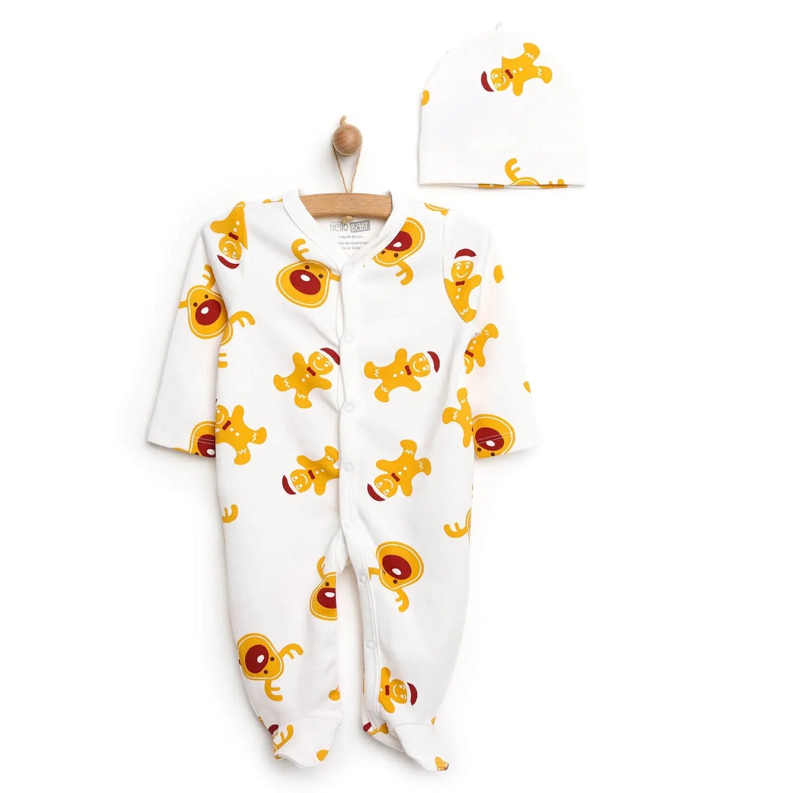 HelloBaby Footed Jumpsuit with Hat - ebebek - Black Friday