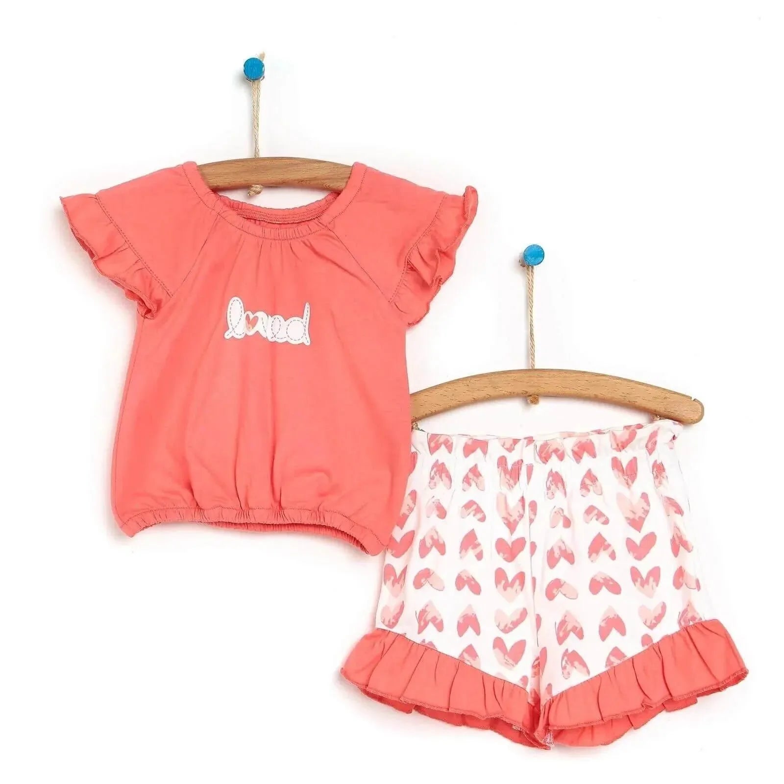 HelloBaby Blouse - Shorts - Coral - ebebek - Black Friday