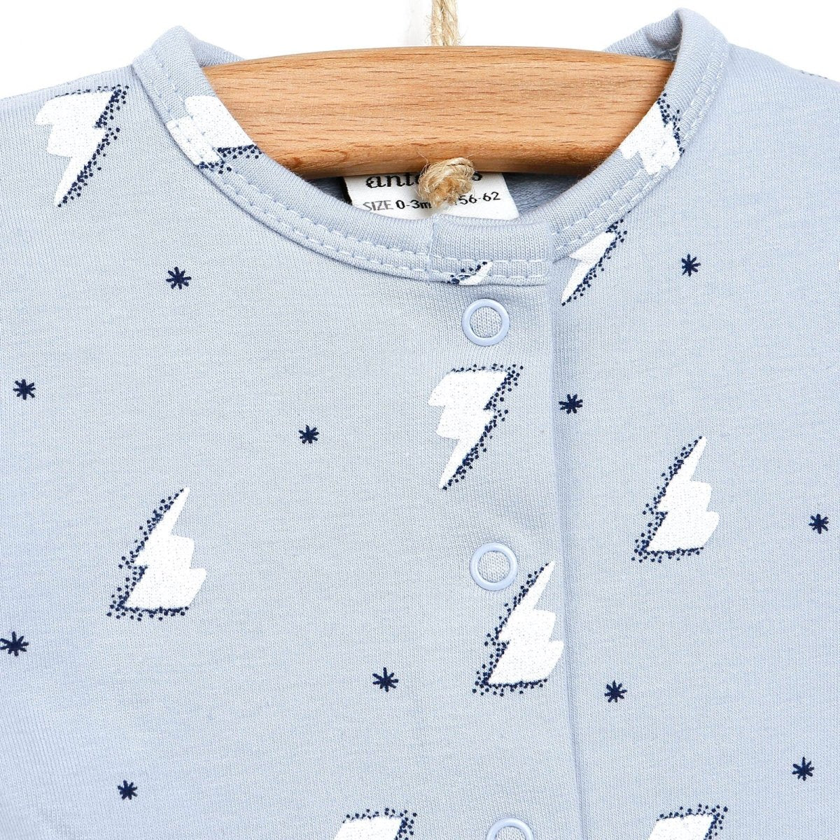 Antebies Newborn Sky Organic Footed Jumpsuit - Blue - ebebek - Black Friday