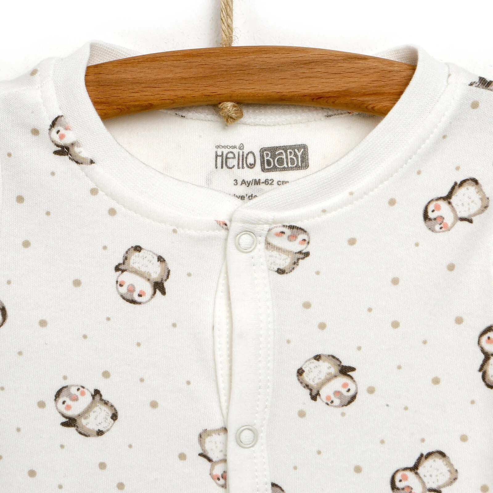 HelloBaby Newborn Baby Girl Footed Jumpsuit - Ecru - ebebek - Black Friday