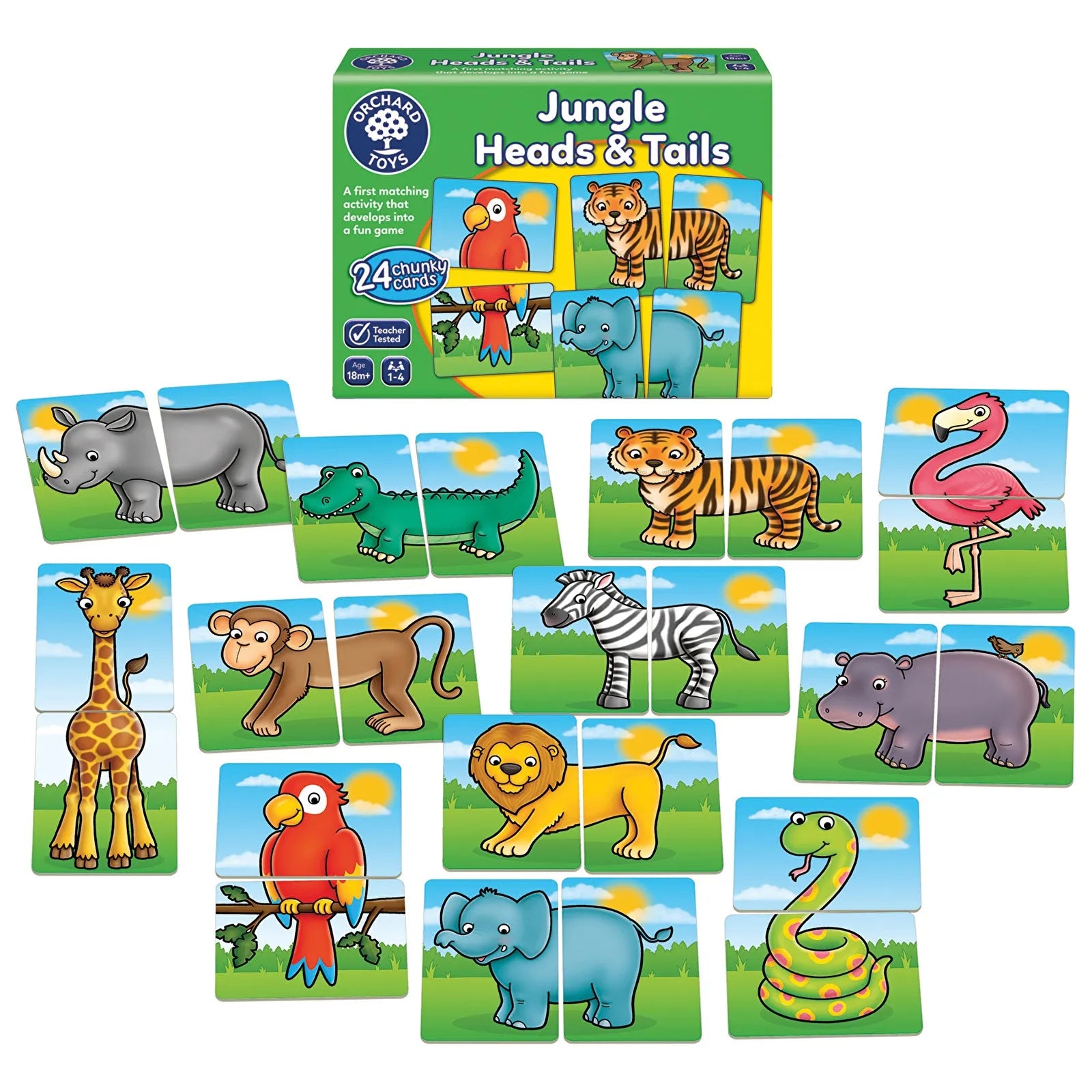Orchard Toys Jungle Heads and Tails Game - Orchard Toys - ebebek