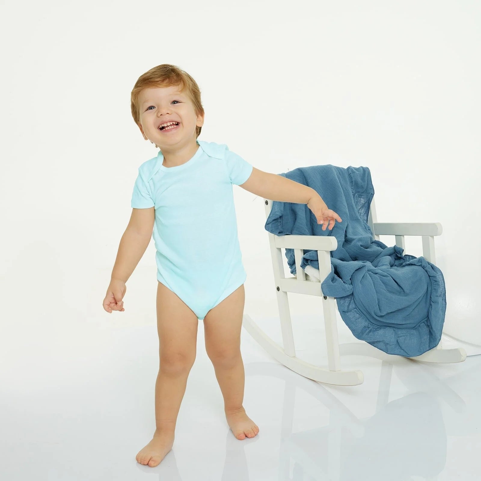 HelloBaby Short Sleeve Bodysuit 3pcs - Blue - ebebek - Black Friday