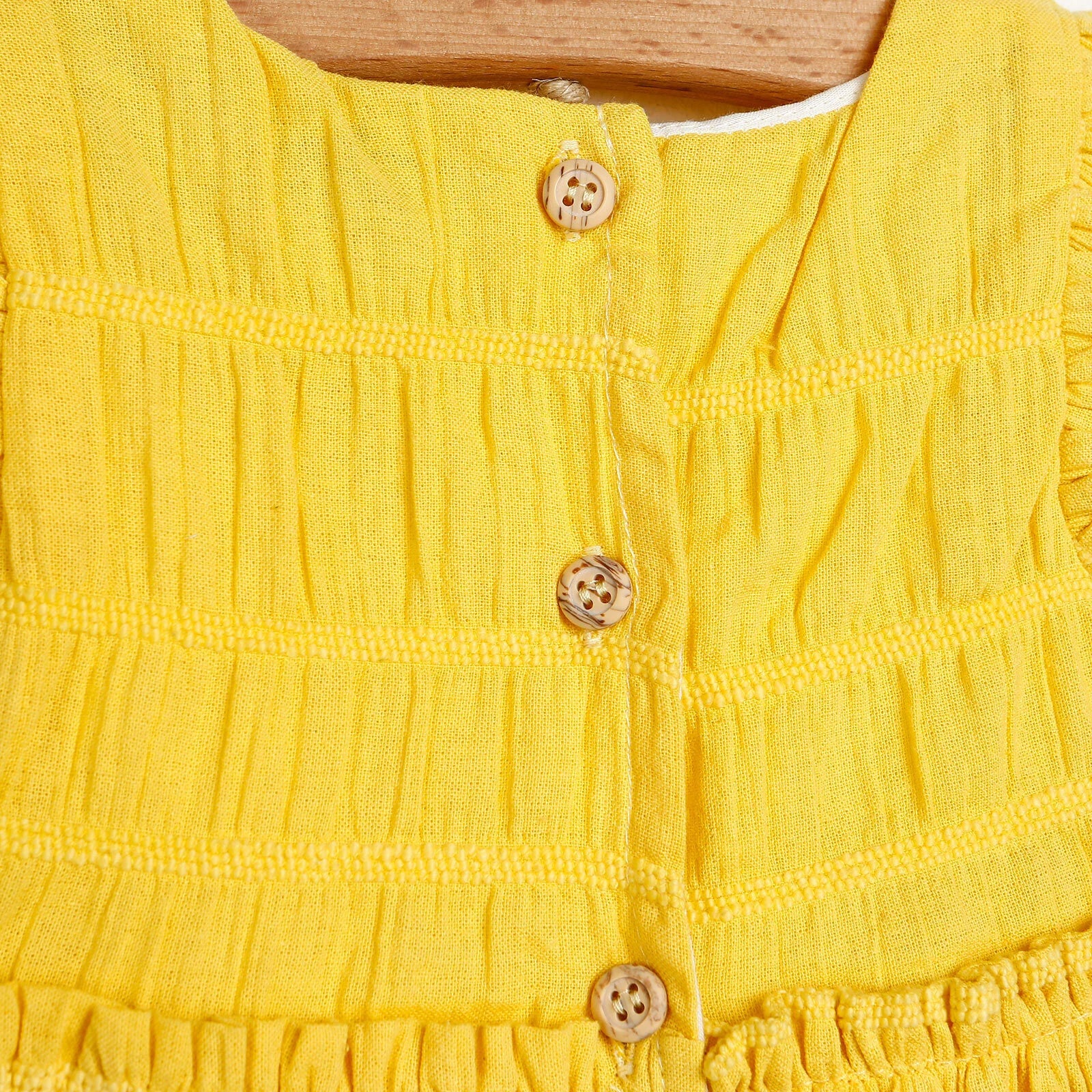 HelloBaby Basic Back Button Detail Frill - Yellow - ebebek - Black Friday
