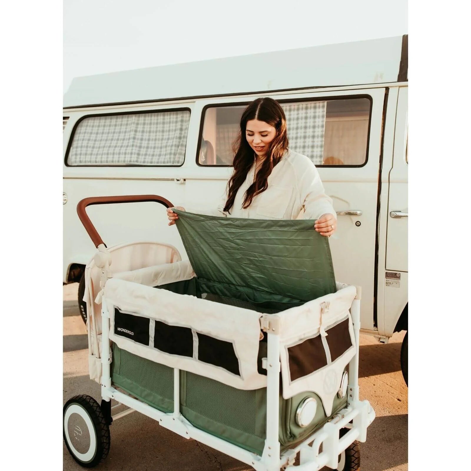 Wonderfold VW4 Volkswagen Stroller Wagon - Green - ebebek - Black Friday